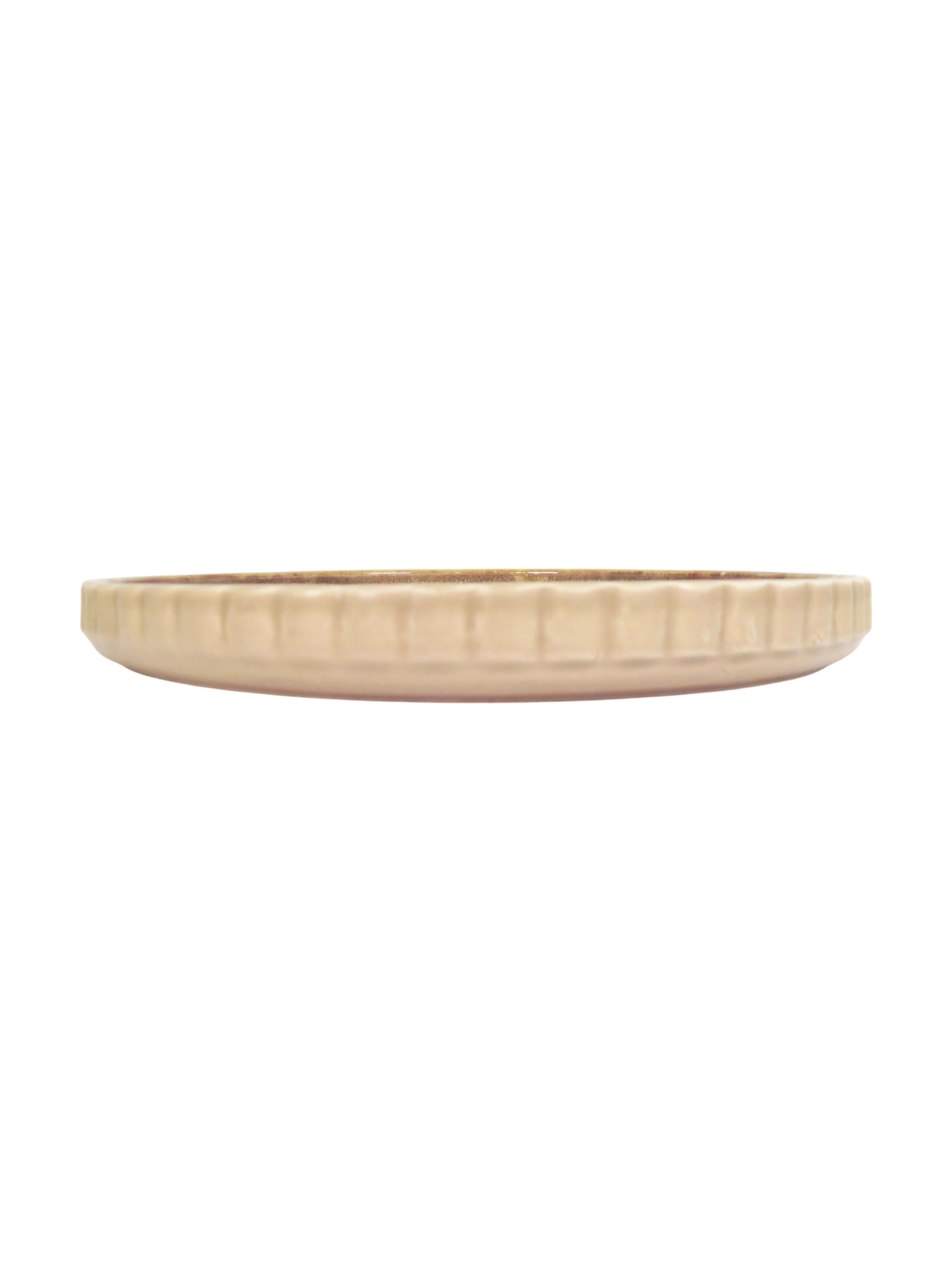 Ribbed Edge Reactive Glaze Dinner Plate - Sienna