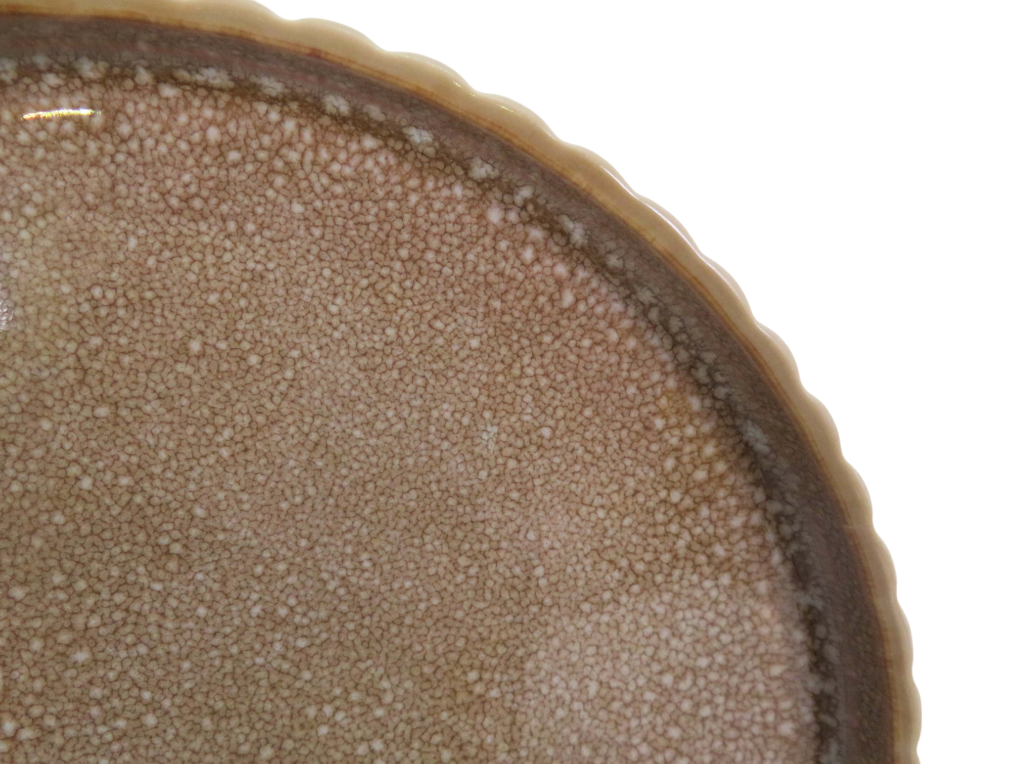 Ribbed Edge Reactive Glaze Dinner Plate - Sienna