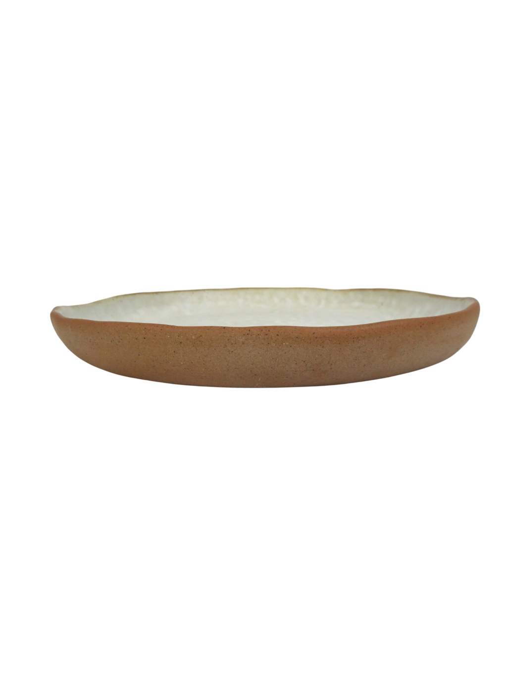 Reactive Glaze Two-Toned Shallow Serving Bowl