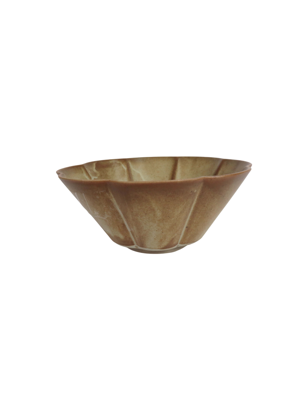 Reactive Glaze Two-Tone Bowls in Brown