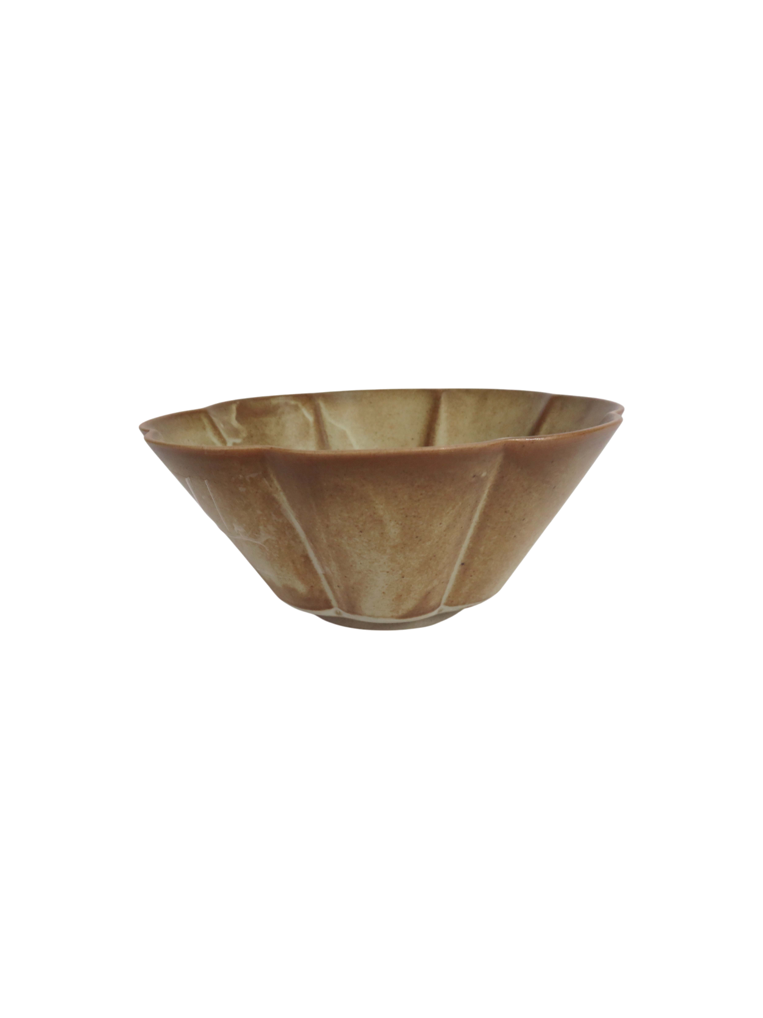 Reactive Glaze Two-Tone Bowls in Brown