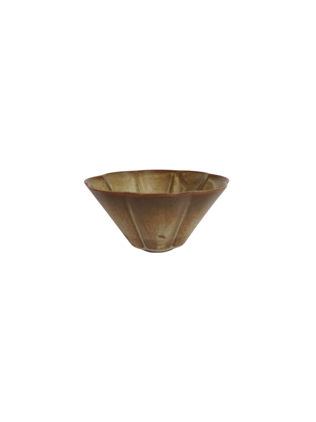 Reactive Glaze Two-Tone Bowls in Brown