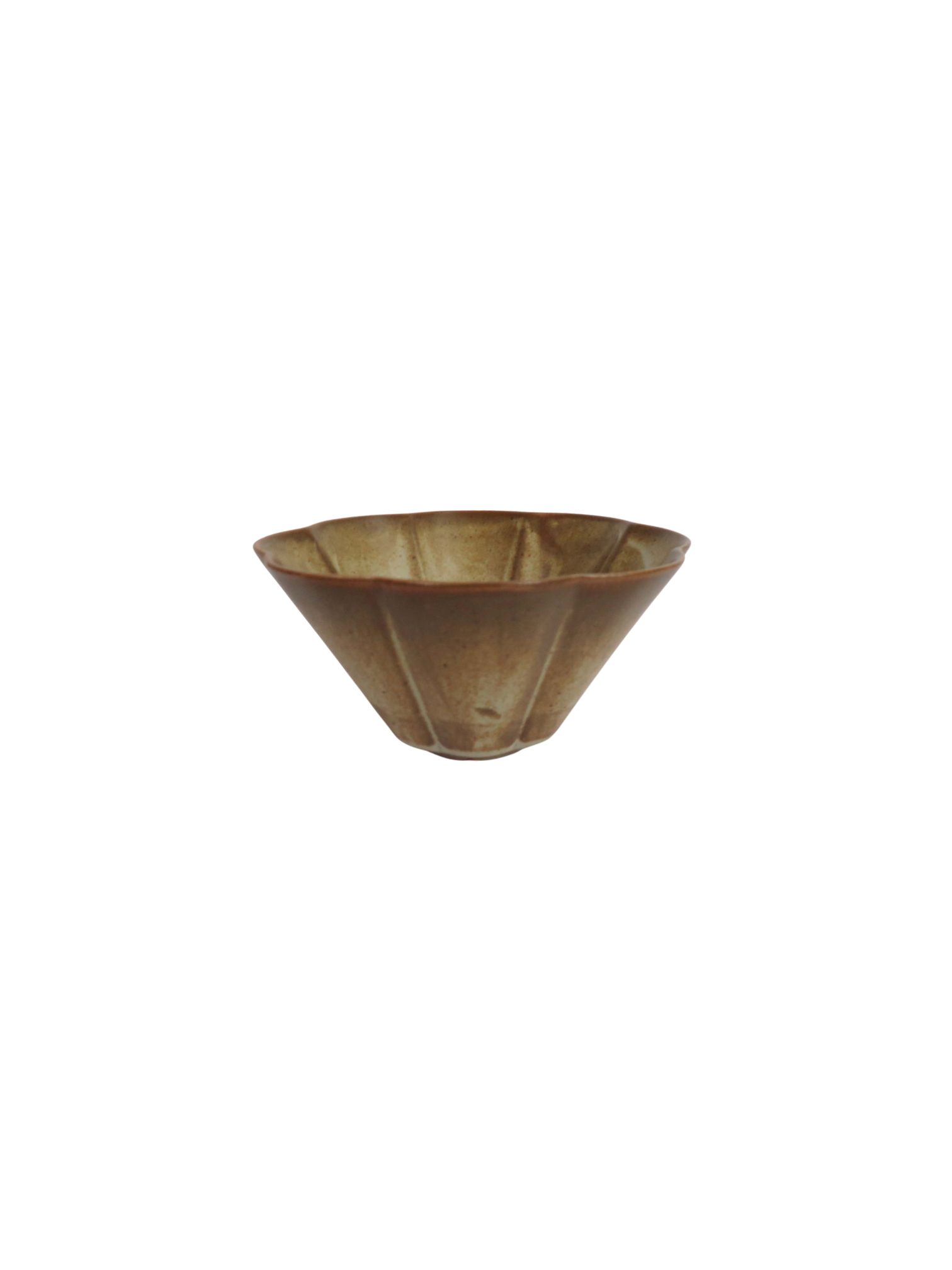 Reactive Glaze Two-Tone Bowls in Brown