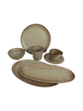 Dashed Leaf Dinner Set - Wheat