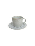 Dashed Leaf Teacup and Saucer