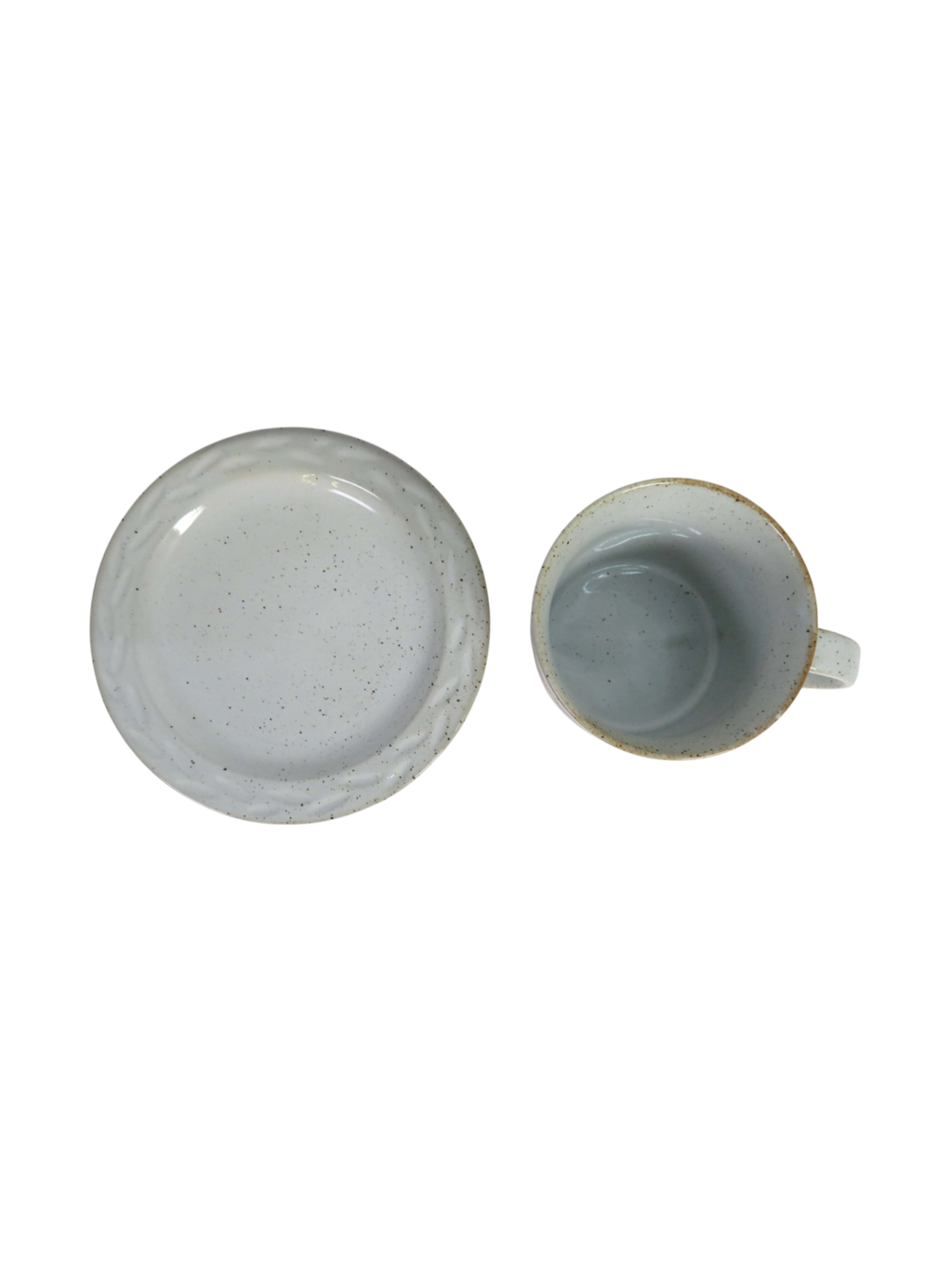 Dashed Leaf Teacup and Saucer