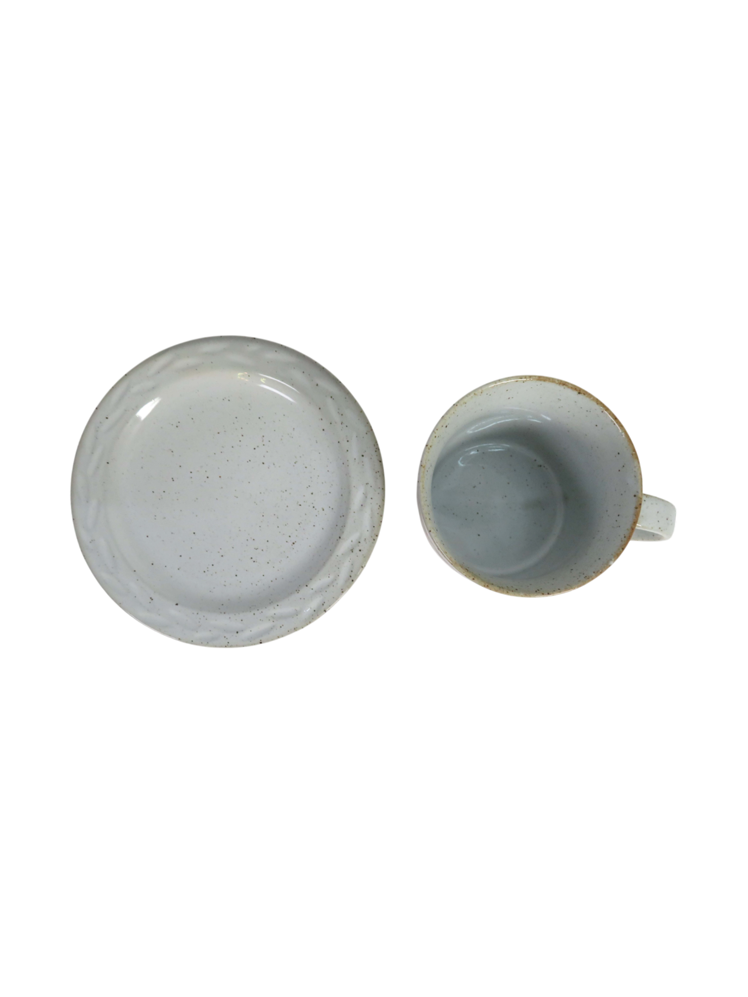 Dashed Leaf Teacup and Saucer