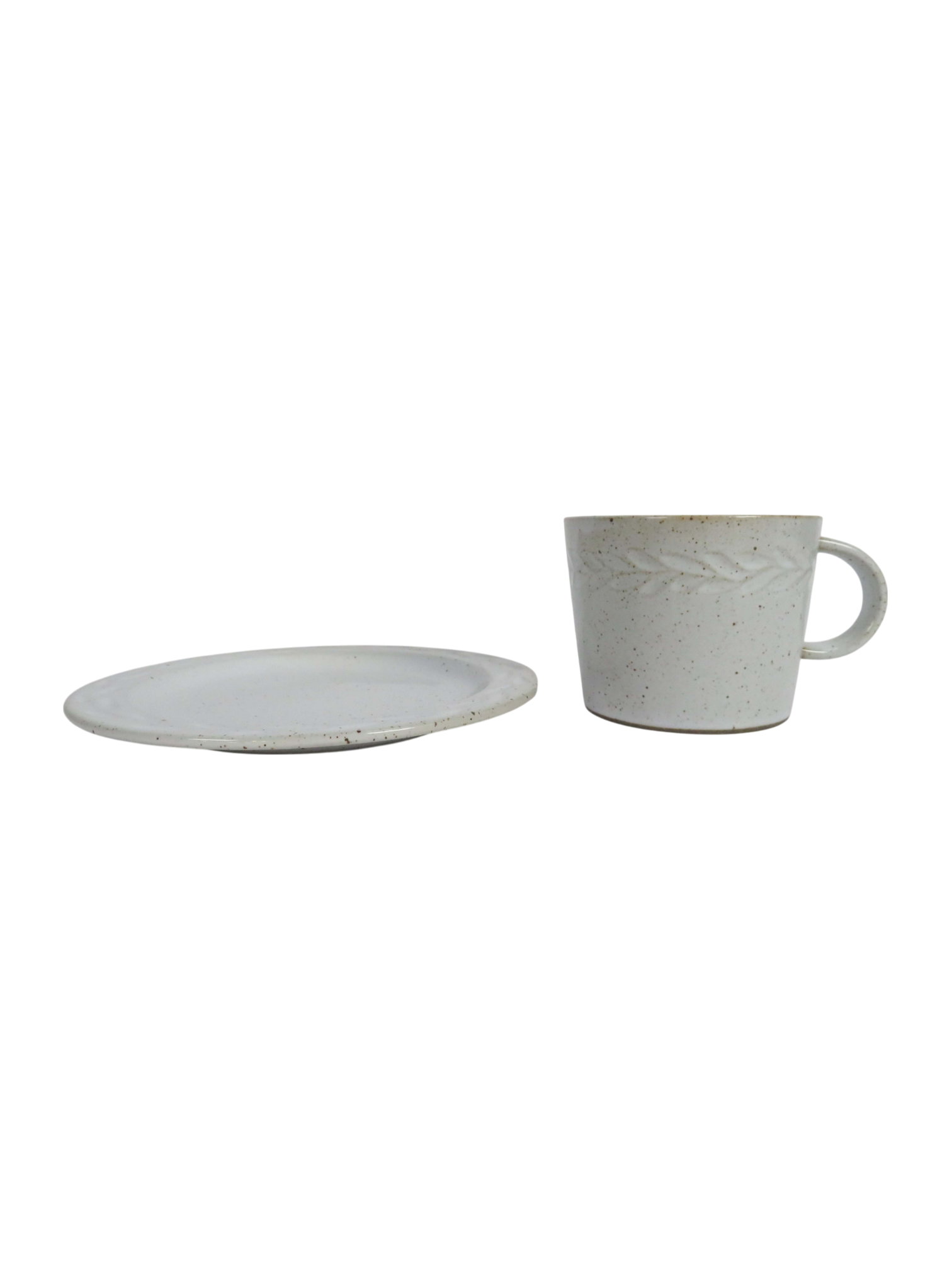 Dashed Leaf Teacup and Saucer