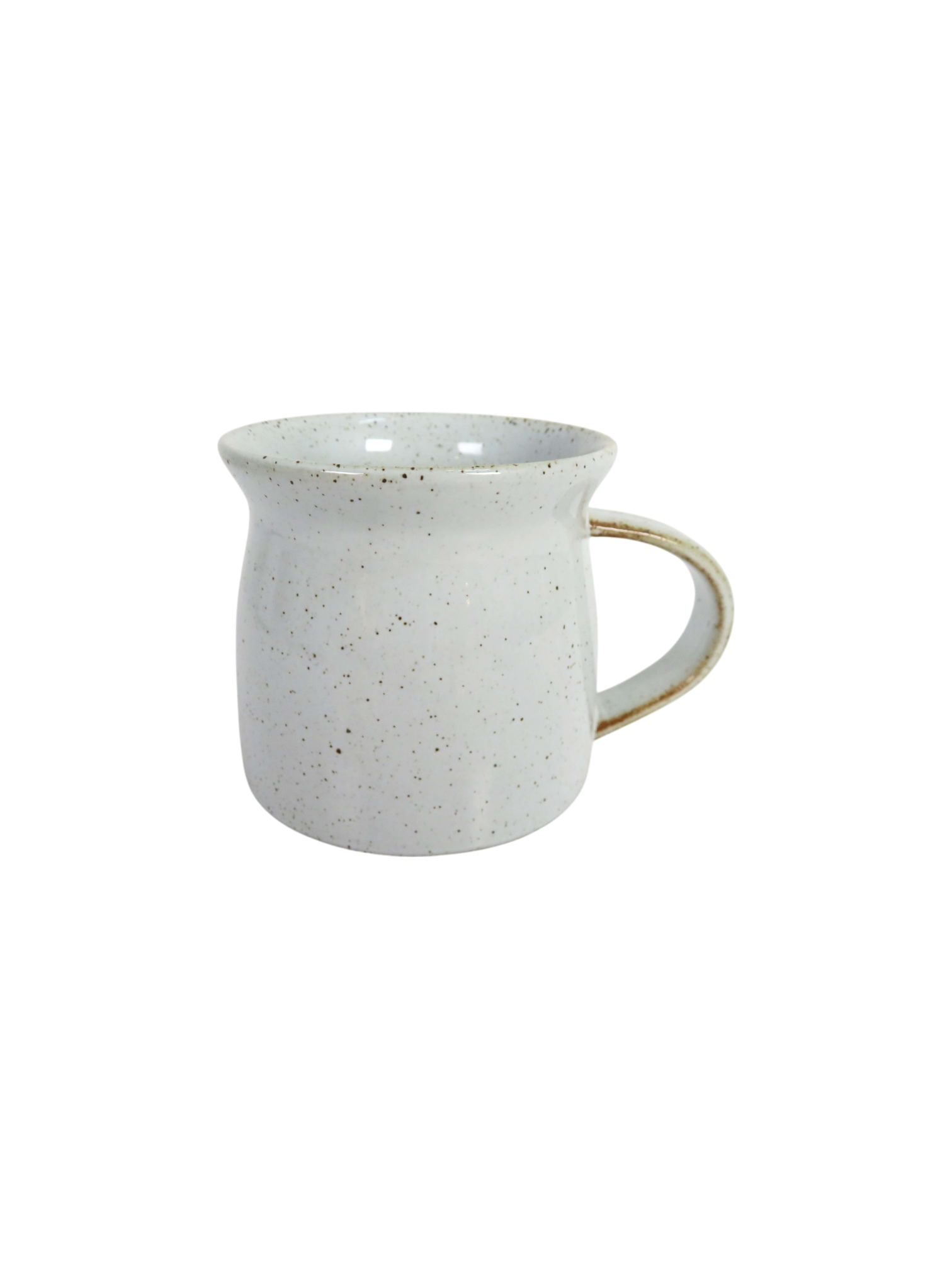 Reactive Glaze Speckle Coffee Cup in White