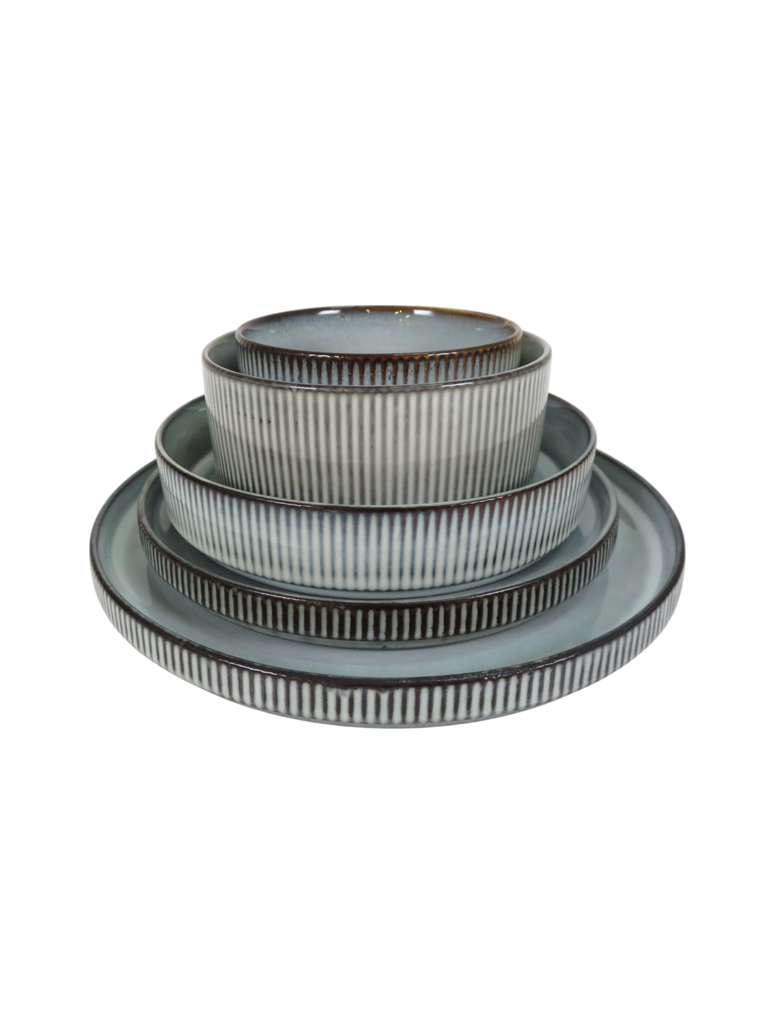 Ribbed Edge Dinnerware Set - Ocean