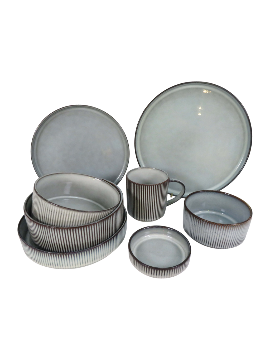 Ribbed Edge Dinnerware Set - Ocean