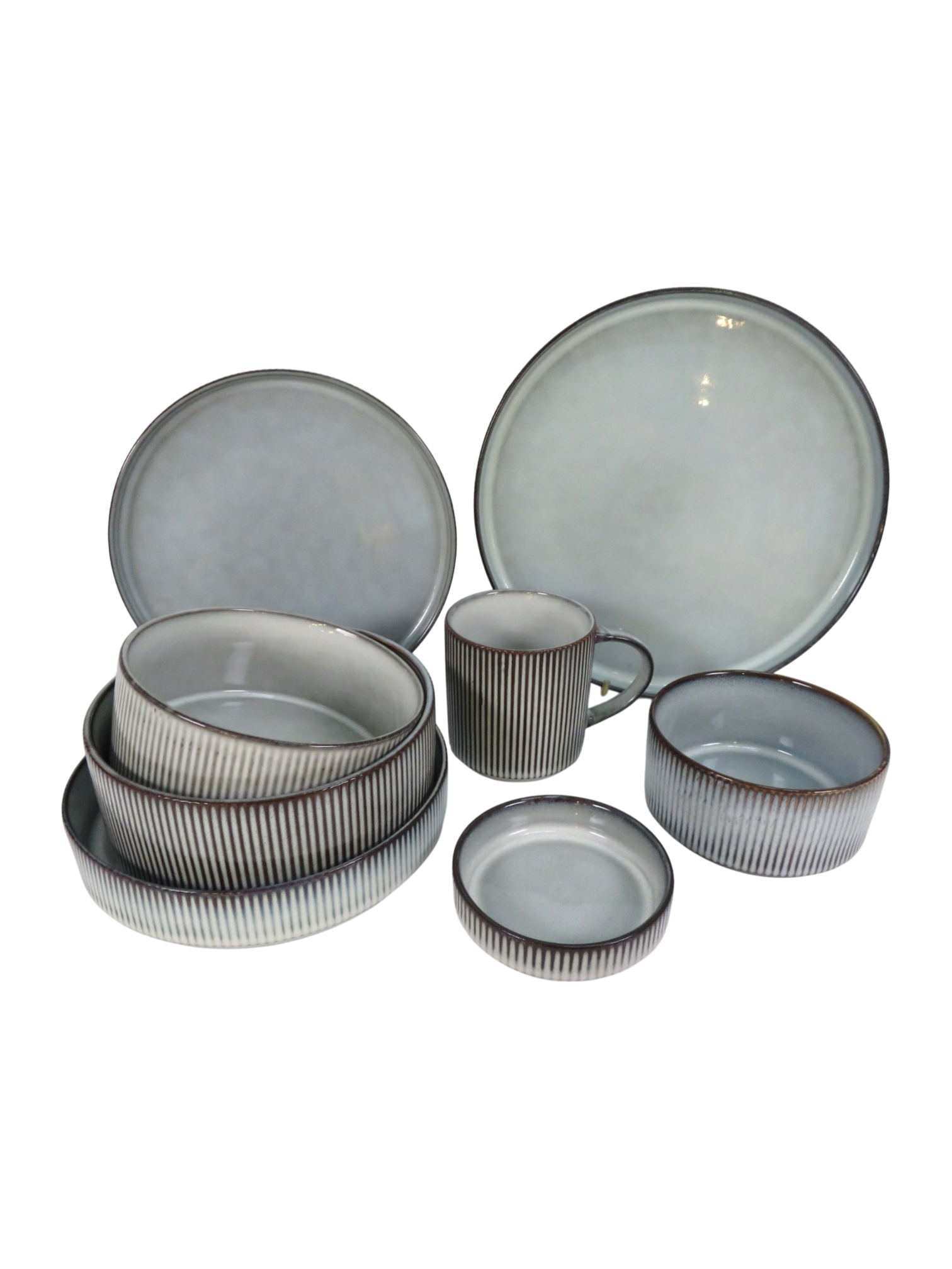 Ribbed Edge Dinnerware Set - Ocean