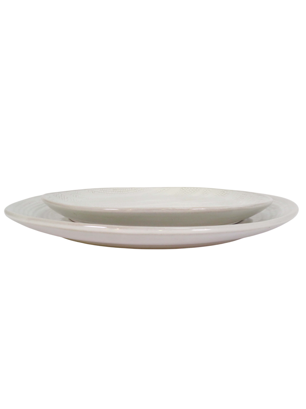 Grain Dinner Plate - White