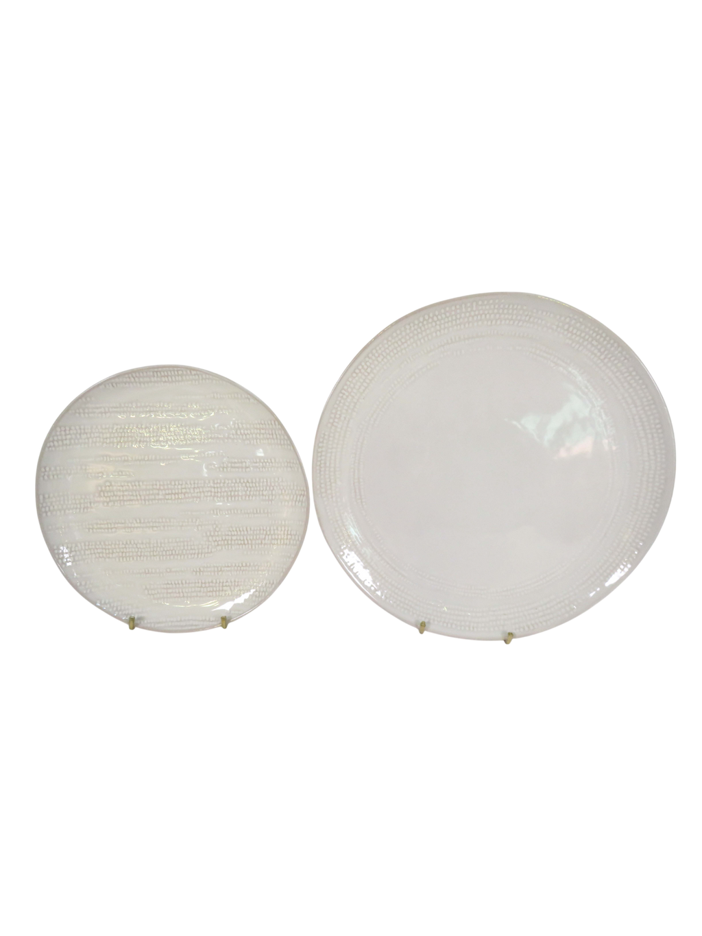 Grain Dinner Plate - White