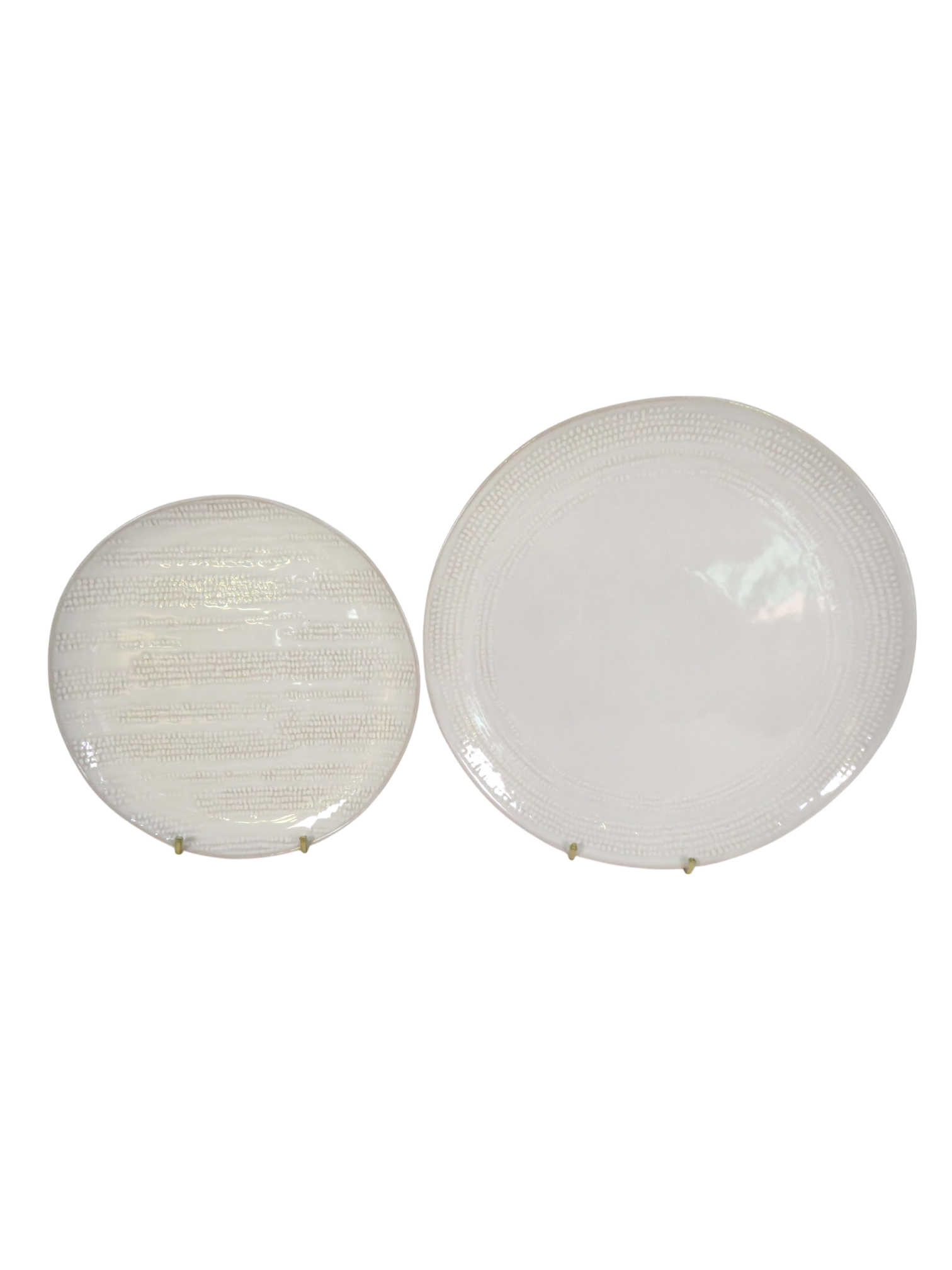 Grain Dinner Plate - White