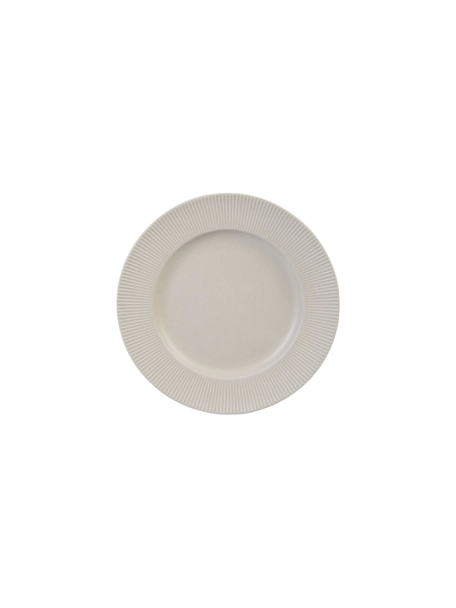Ribbed Side Plate - Cream