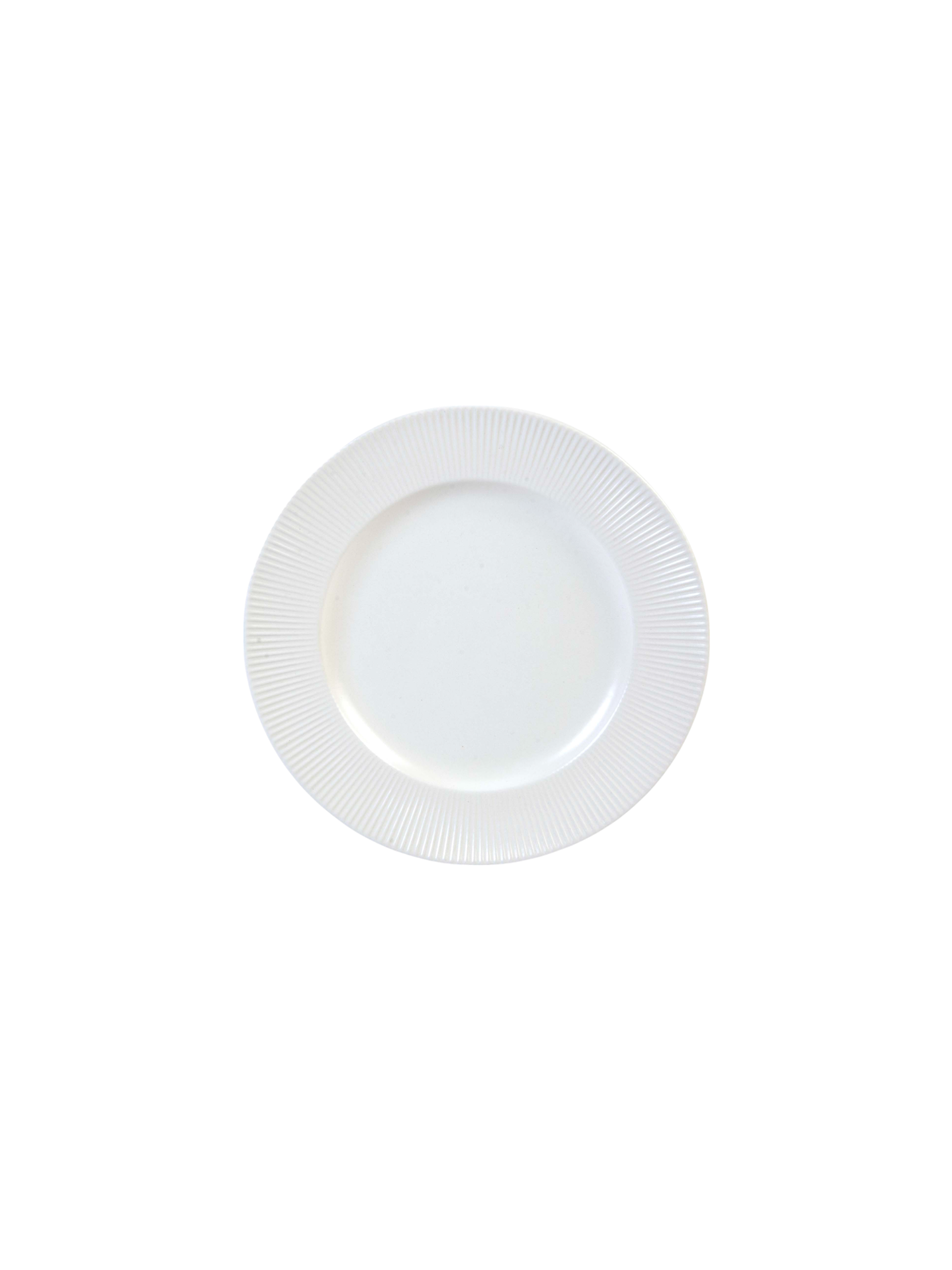 Ribbed Side Plate - White