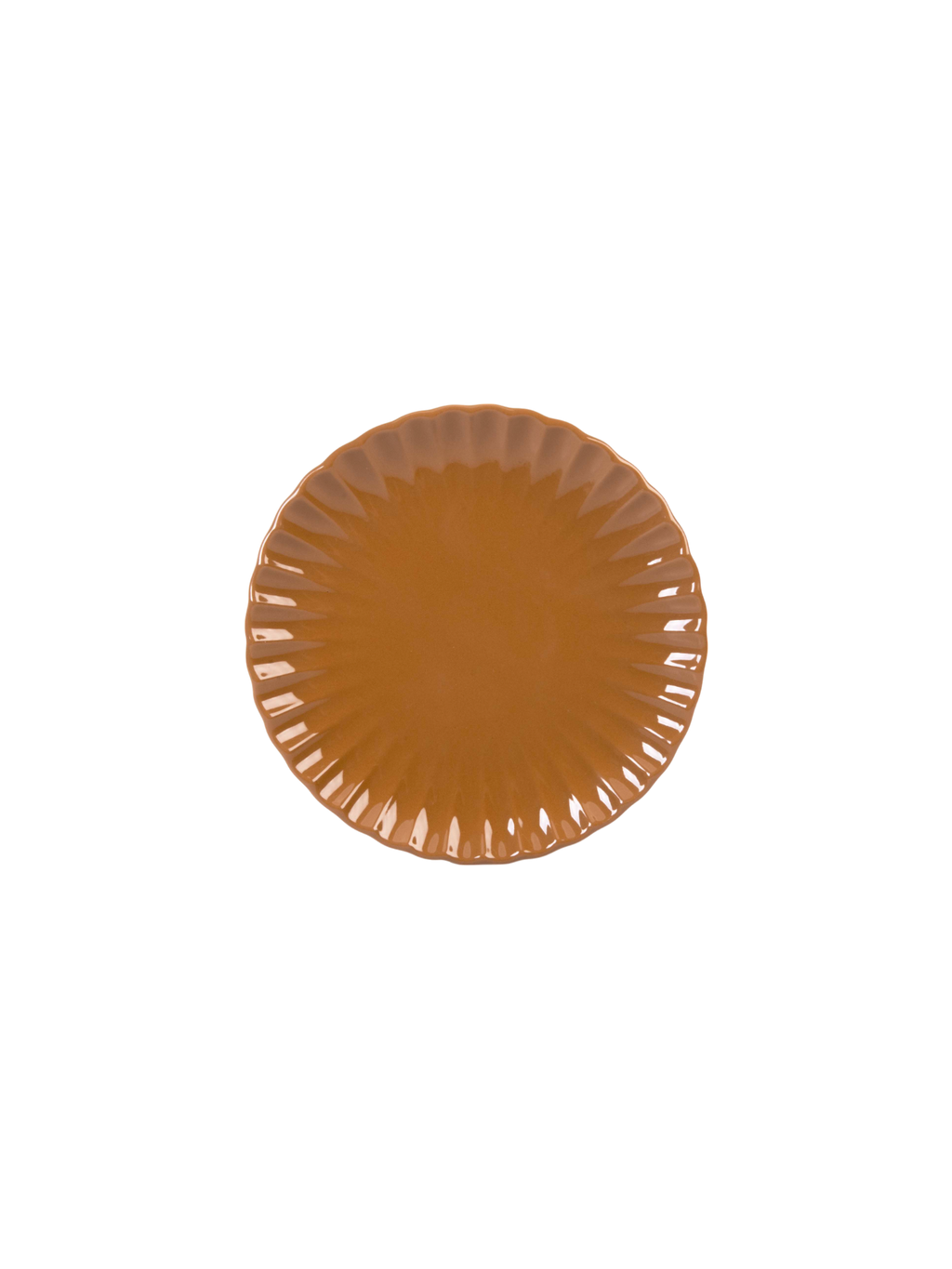 Scalloped Side Plate - Rust