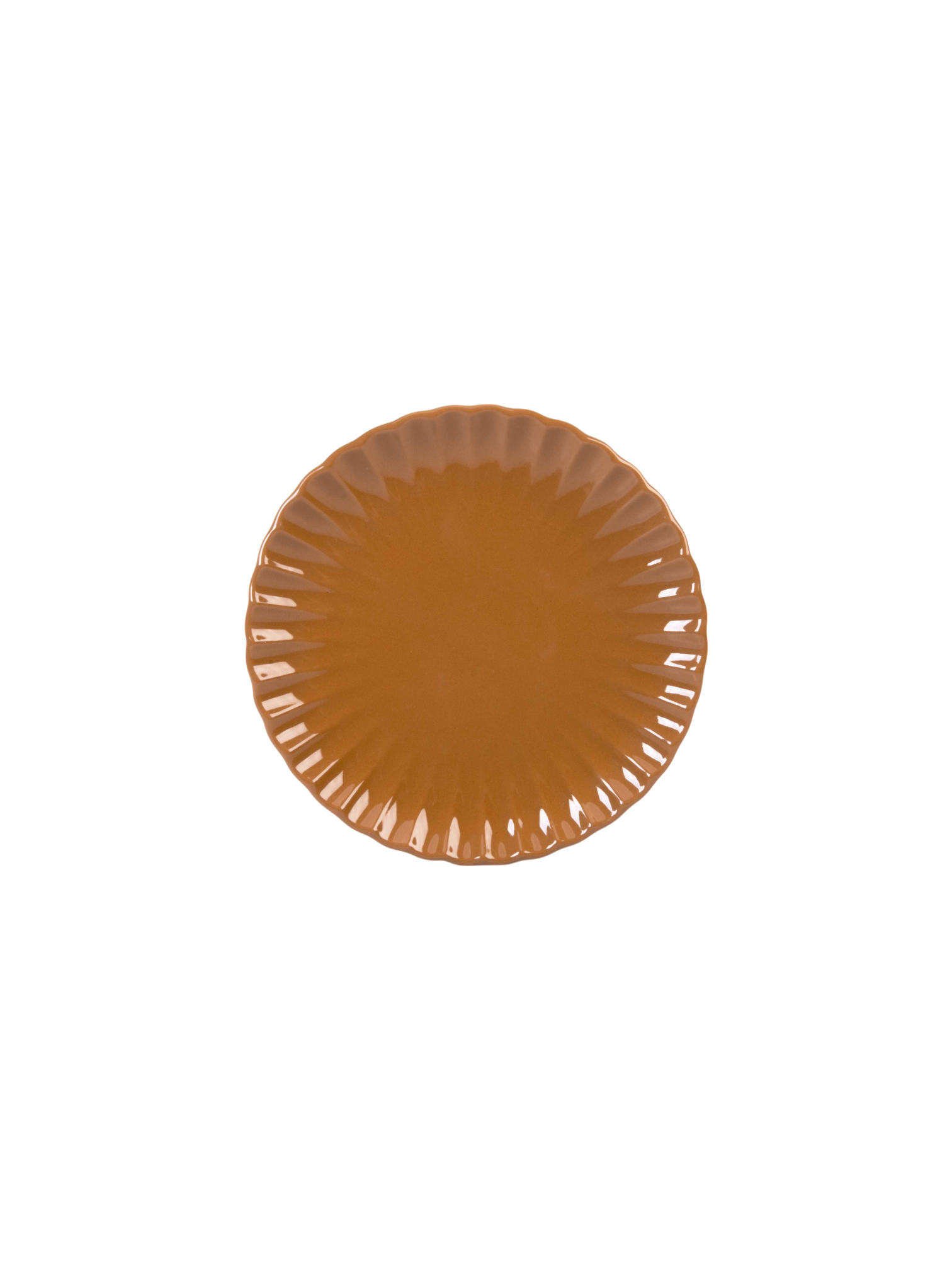 Scalloped Side Plate - Rust