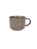 Reactive Glaze Striped Edge Coffee Mug