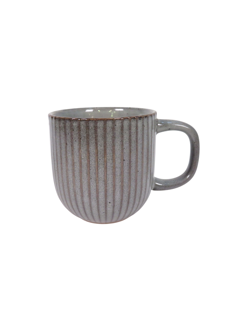 Reactive Glaze Striped Edge Hug Mug