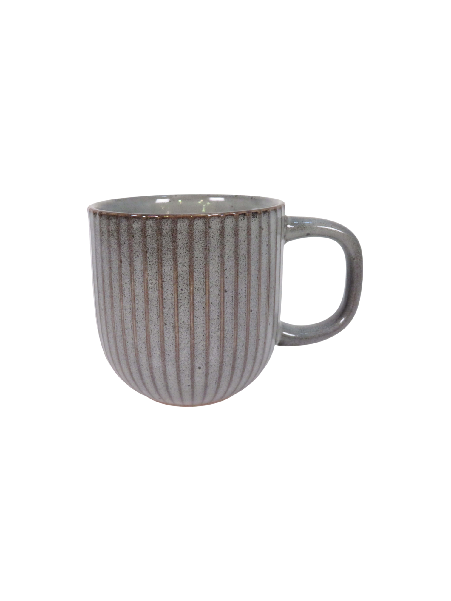 Reactive Glaze Striped Edge Hug Mug