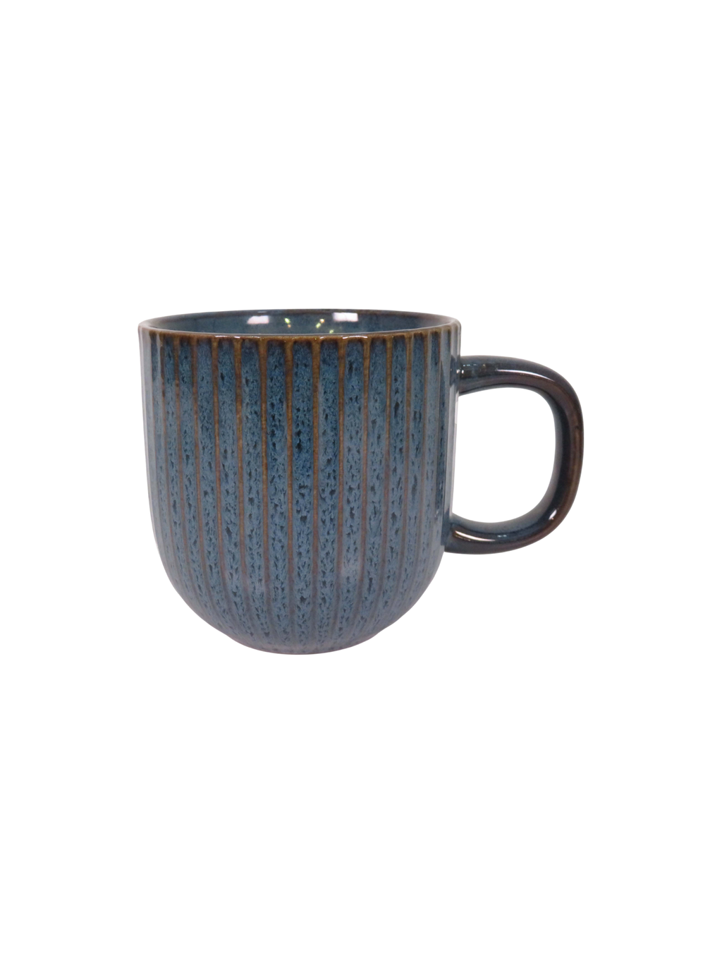 Reactive Glaze Striped Edge Hug Mug