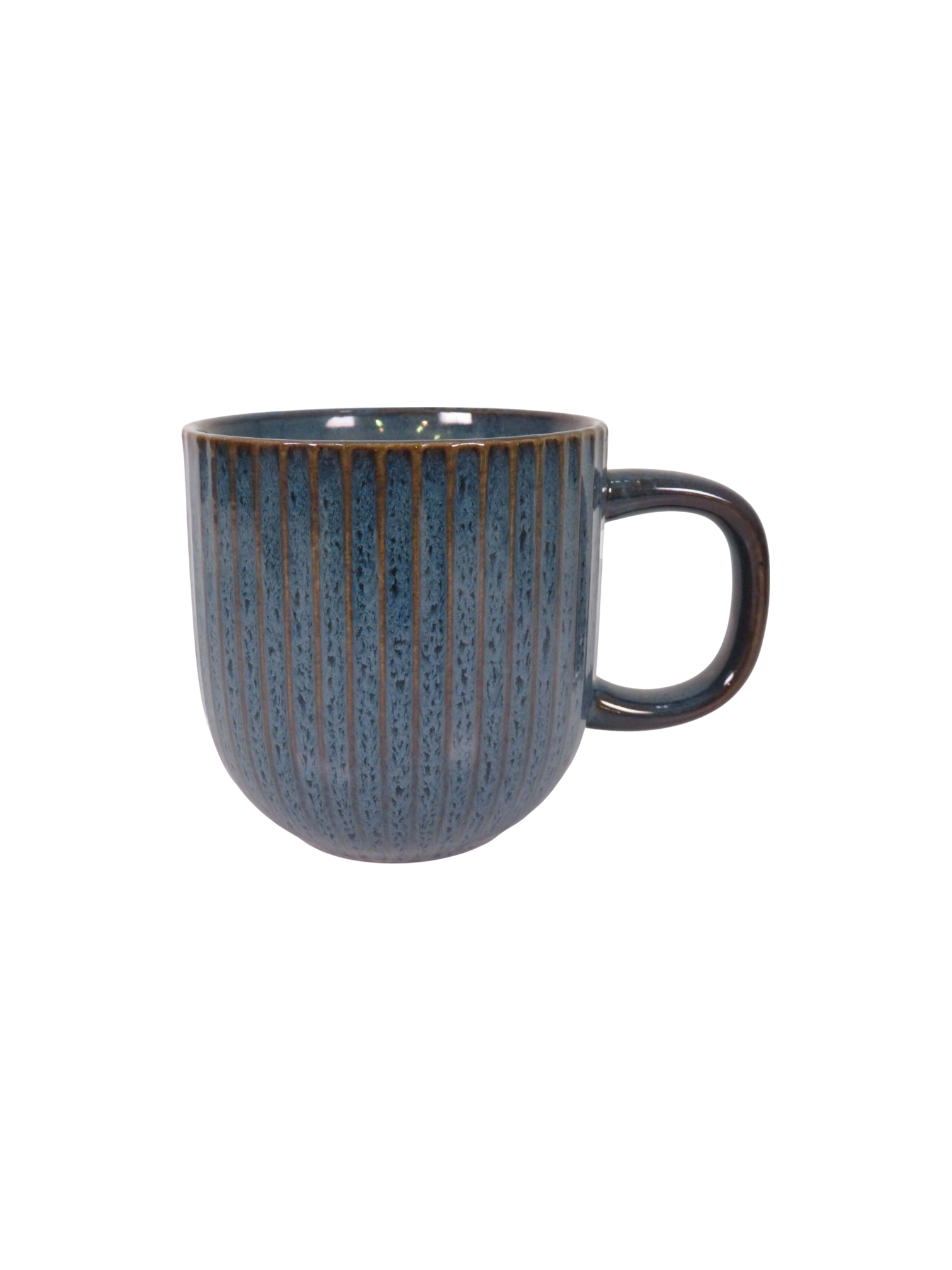 Reactive Glaze Striped Edge Hug Mug