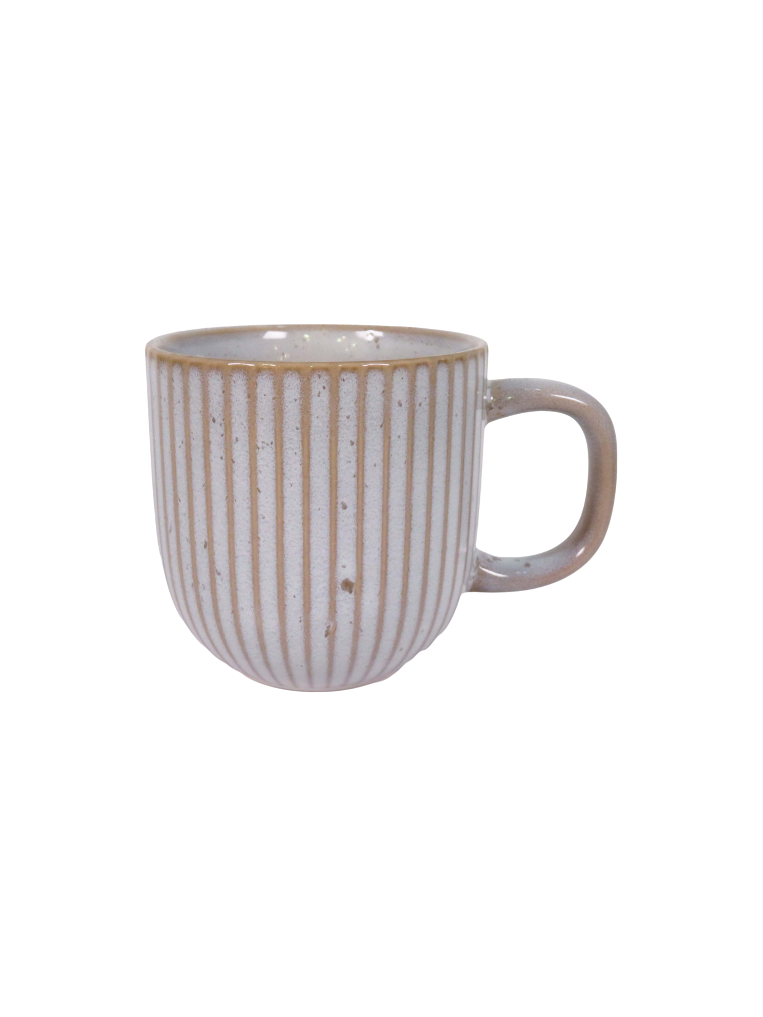 Reactive Glaze Striped Edge Hug Mug