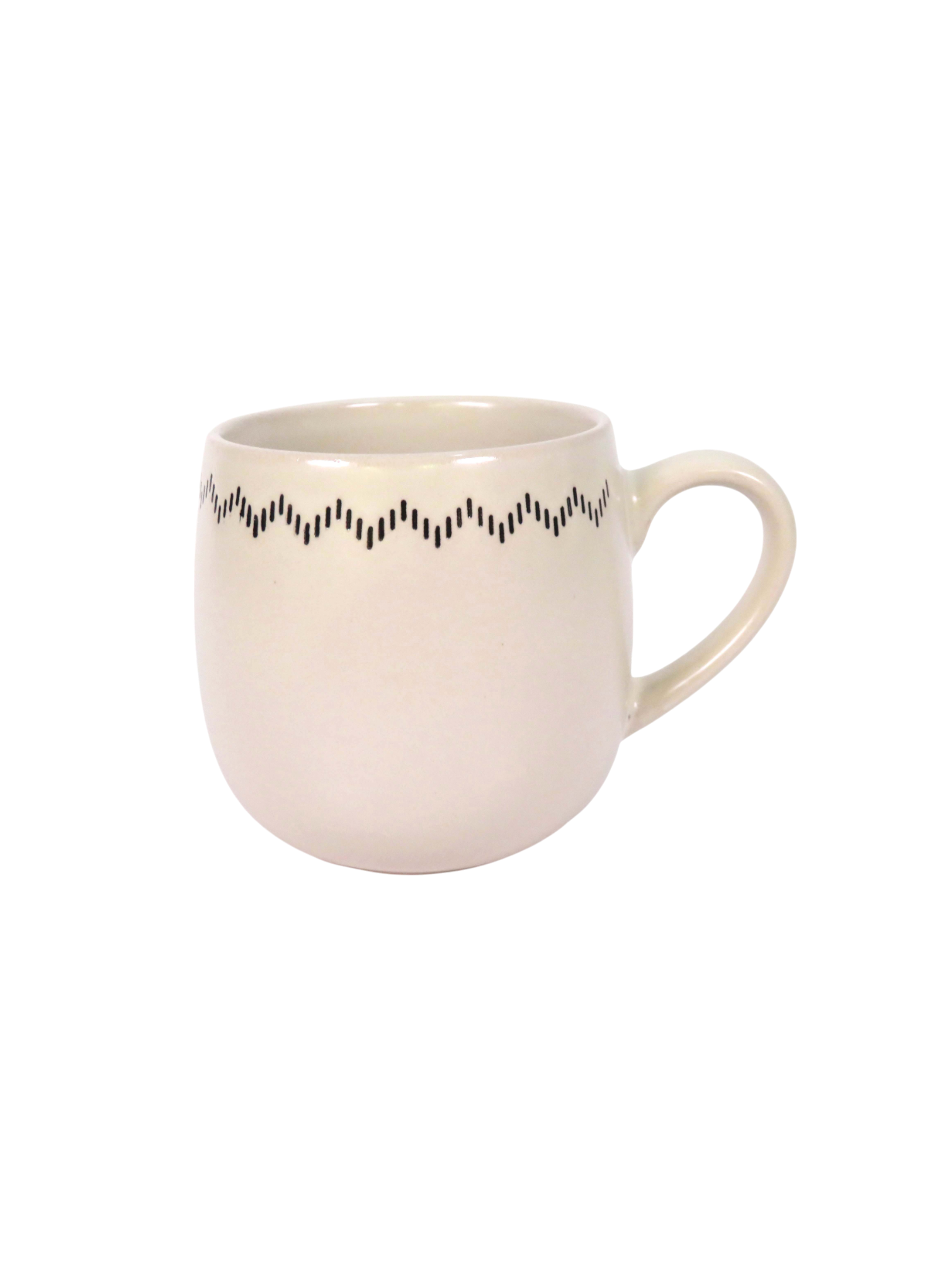 Reactive Glaze Zig-Zag Hug Mug