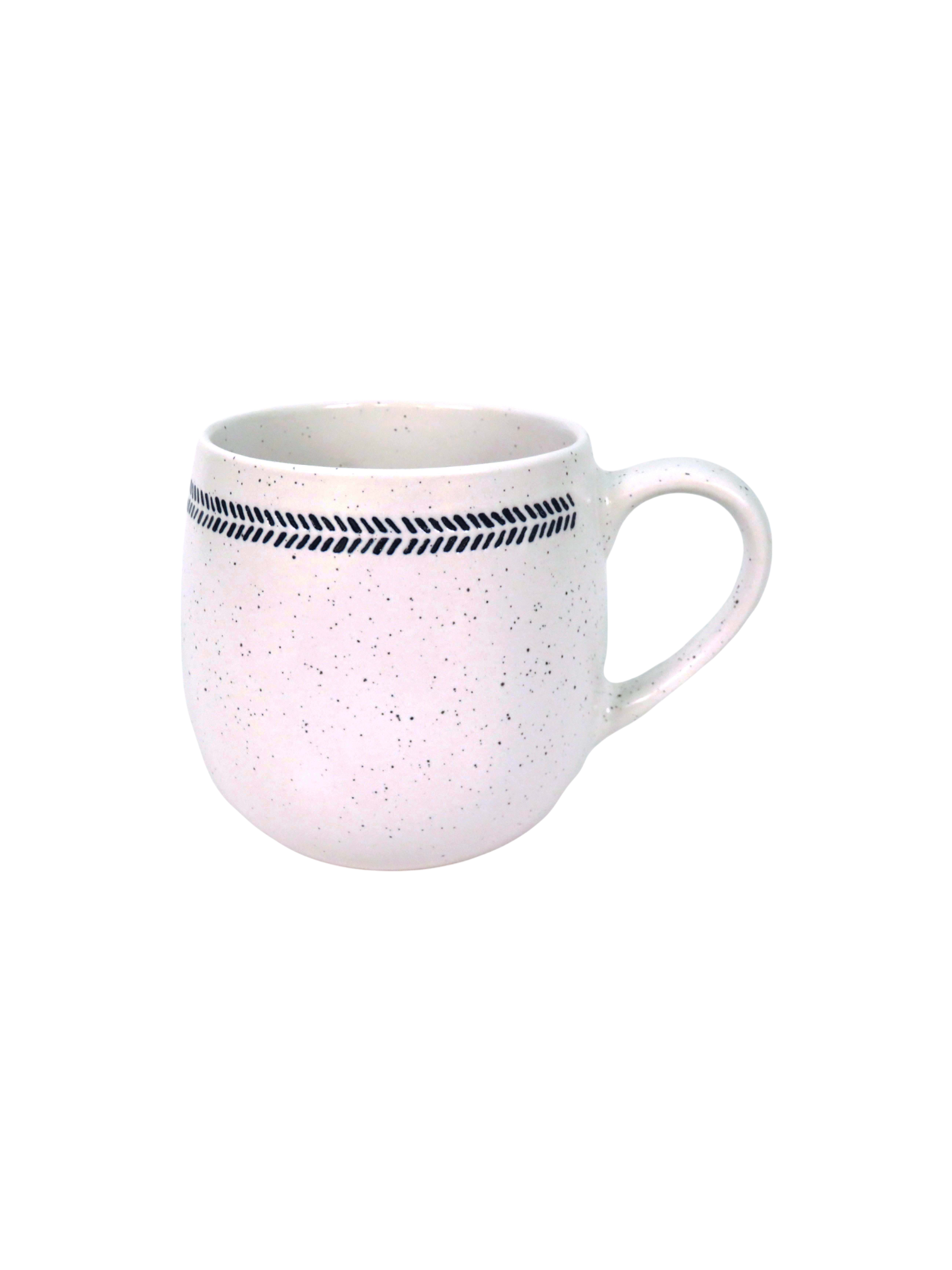 Speckled Arrow Mug in White