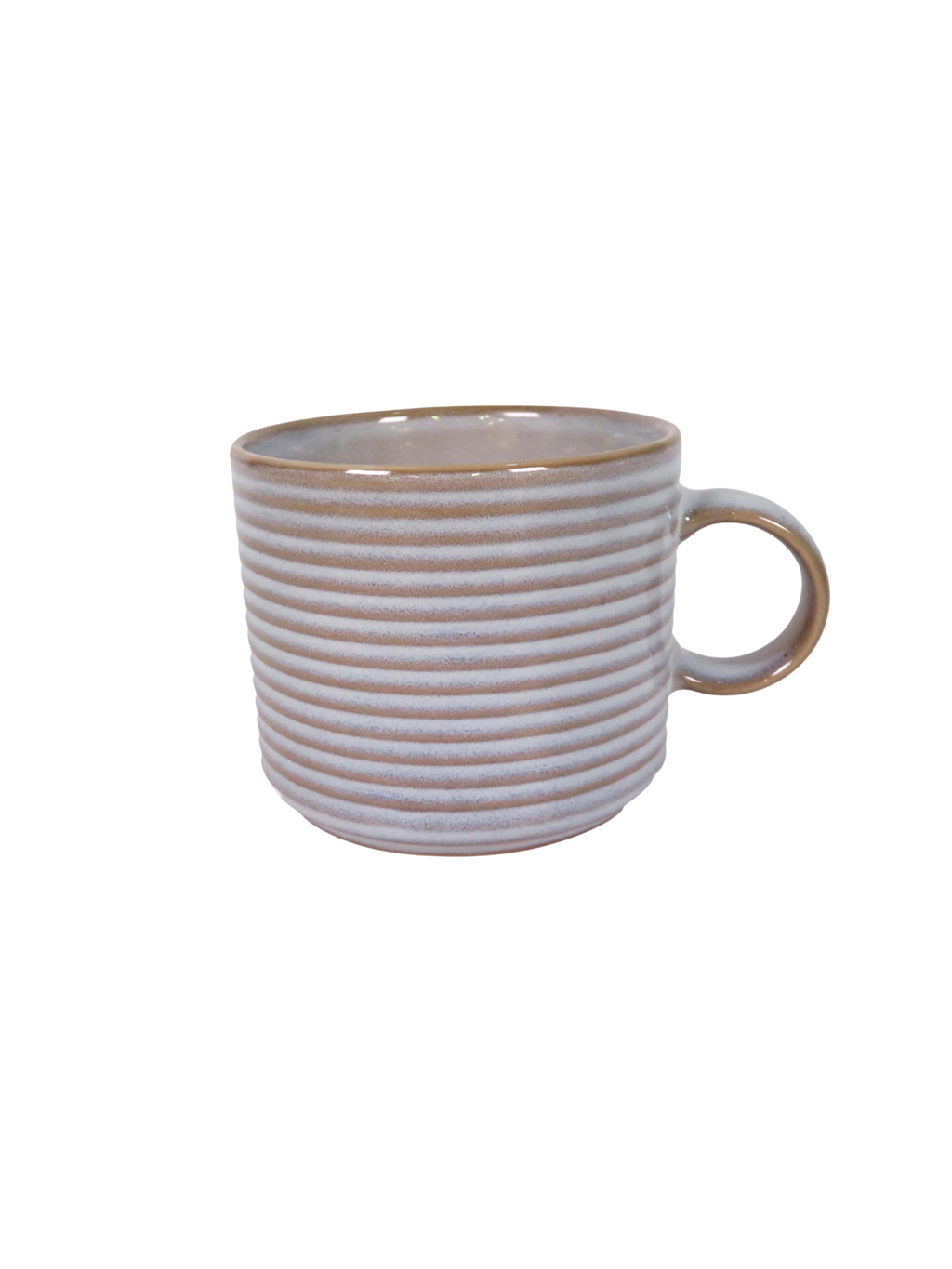 Reactive Glaze Striped Edge Mug