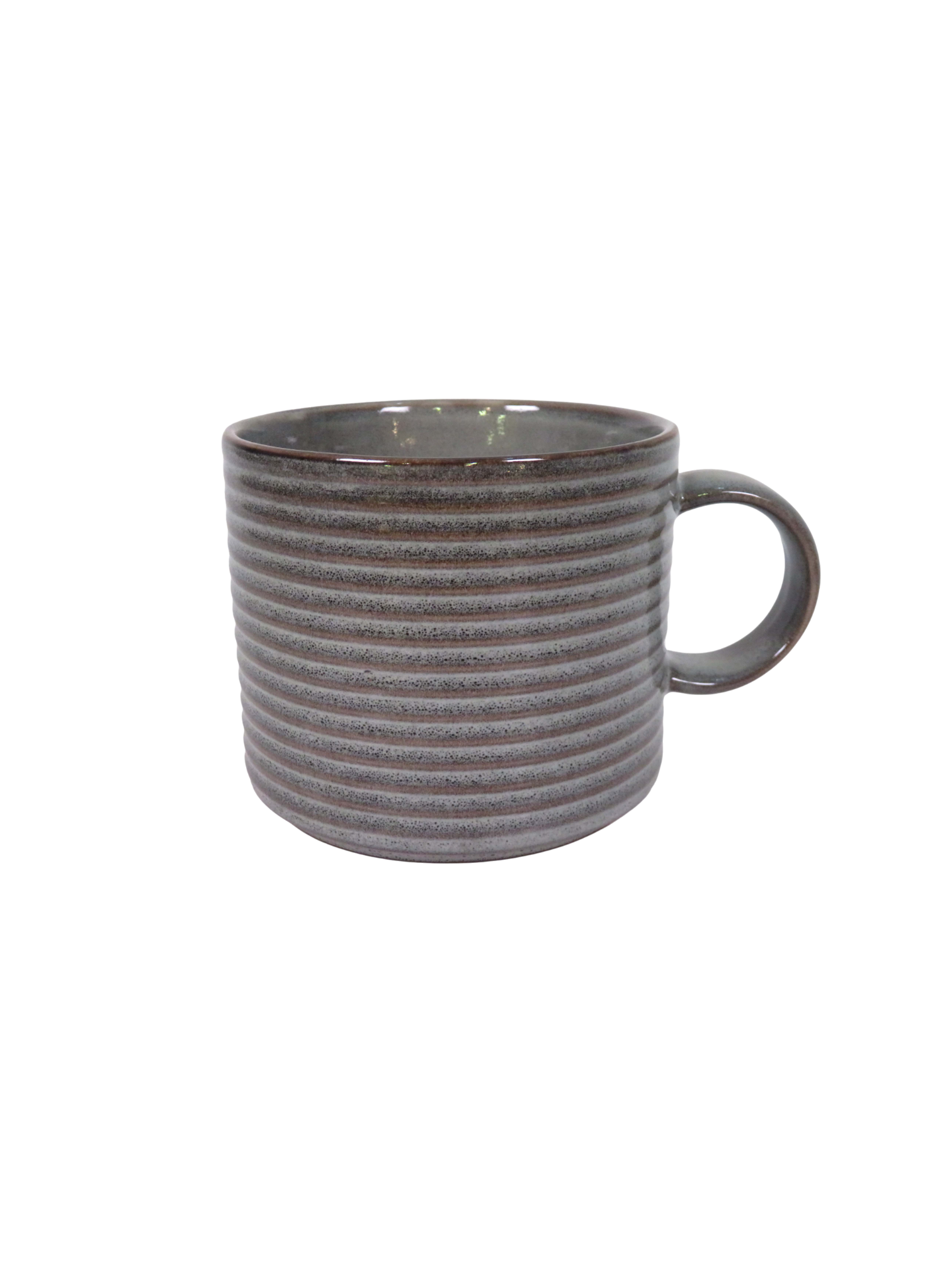 Reactive Glaze Striped Edge Mug