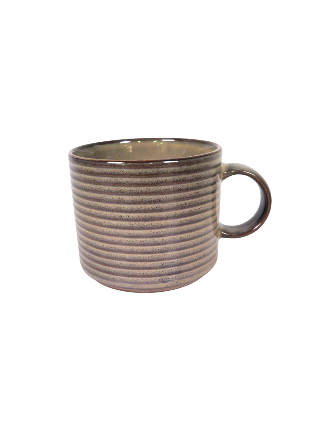 Reactive Glaze Striped Edge Mug