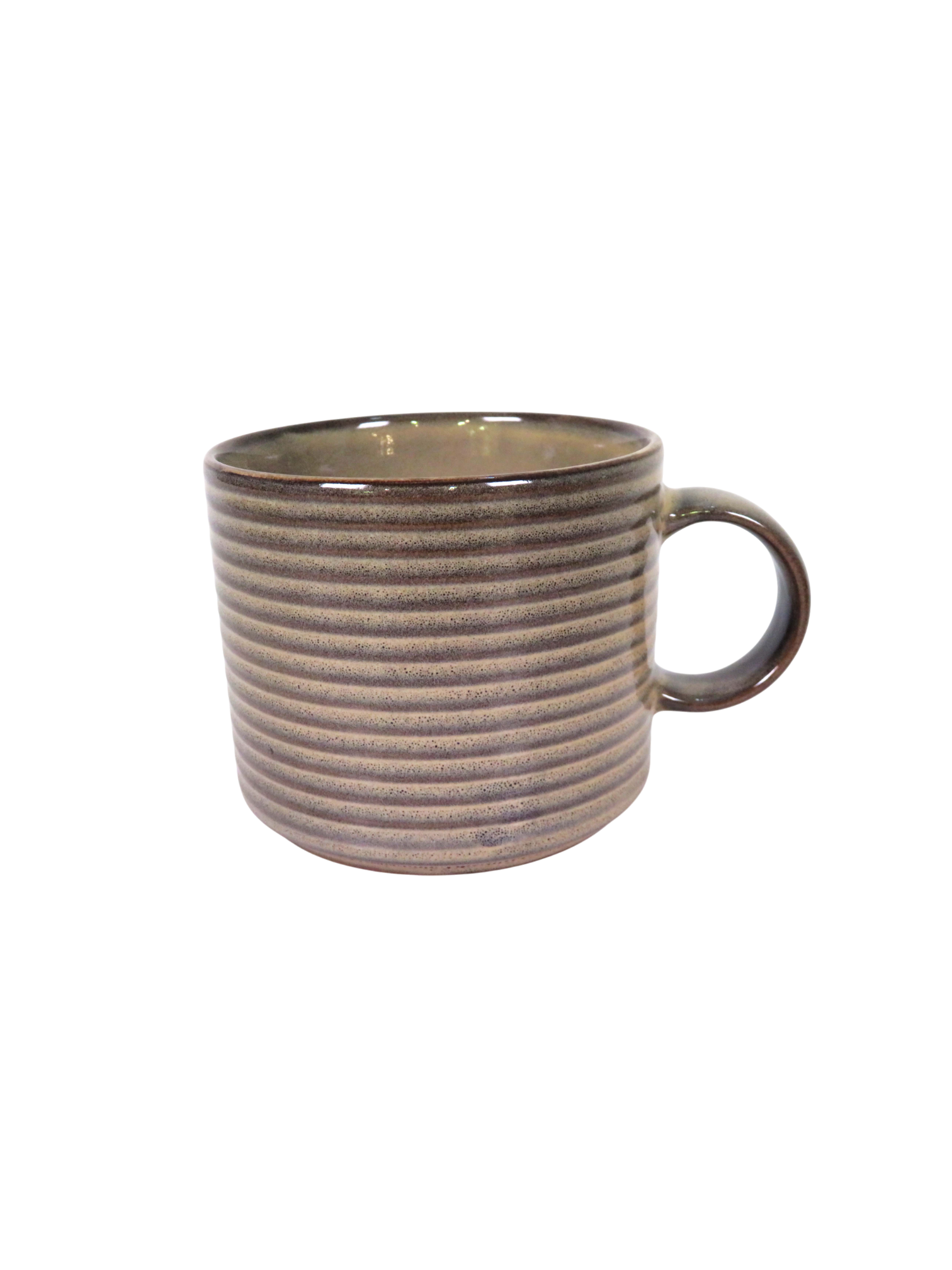 Reactive Glaze Striped Edge Mug