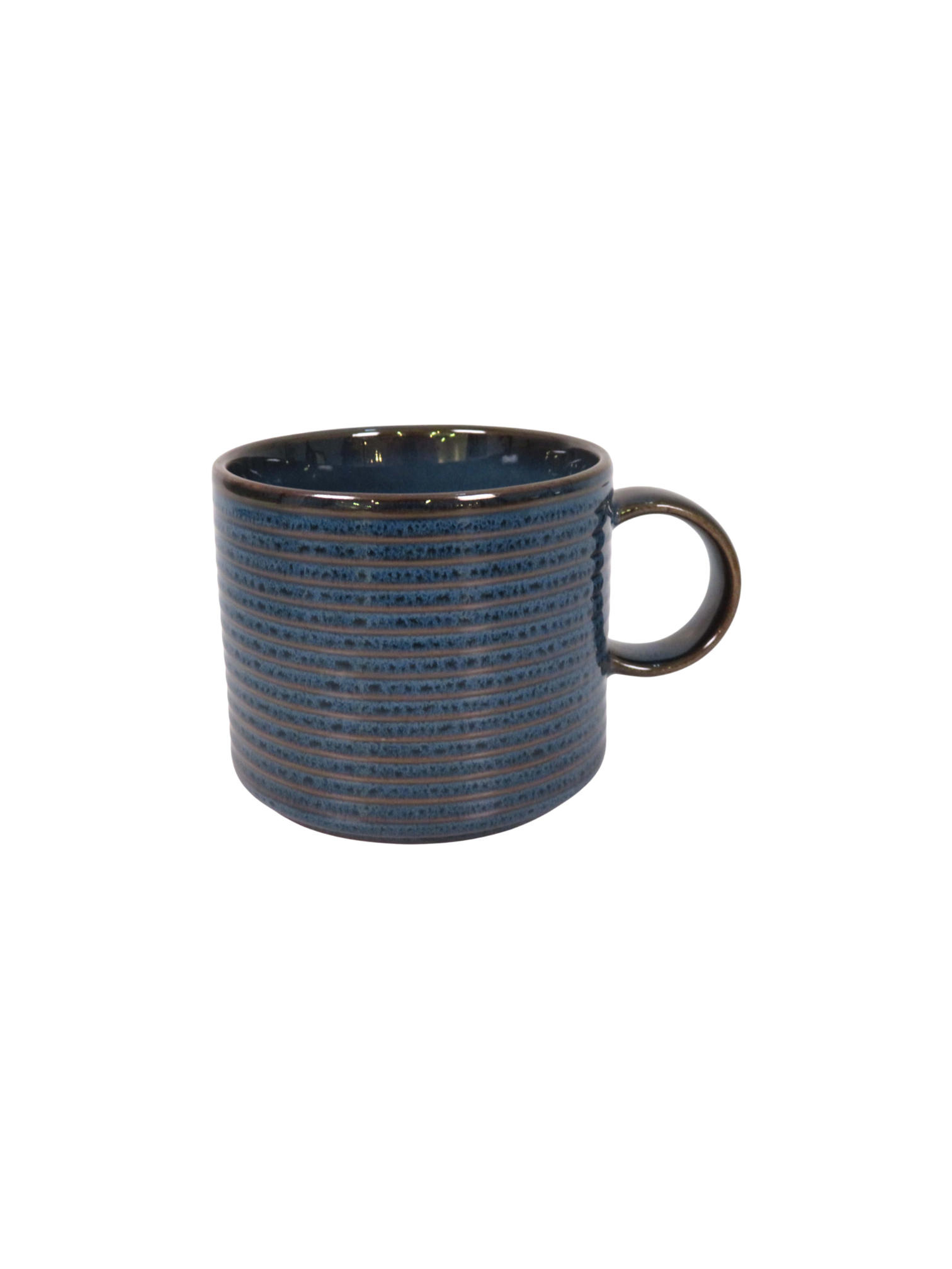 Reactive Glaze Striped Edge Mug