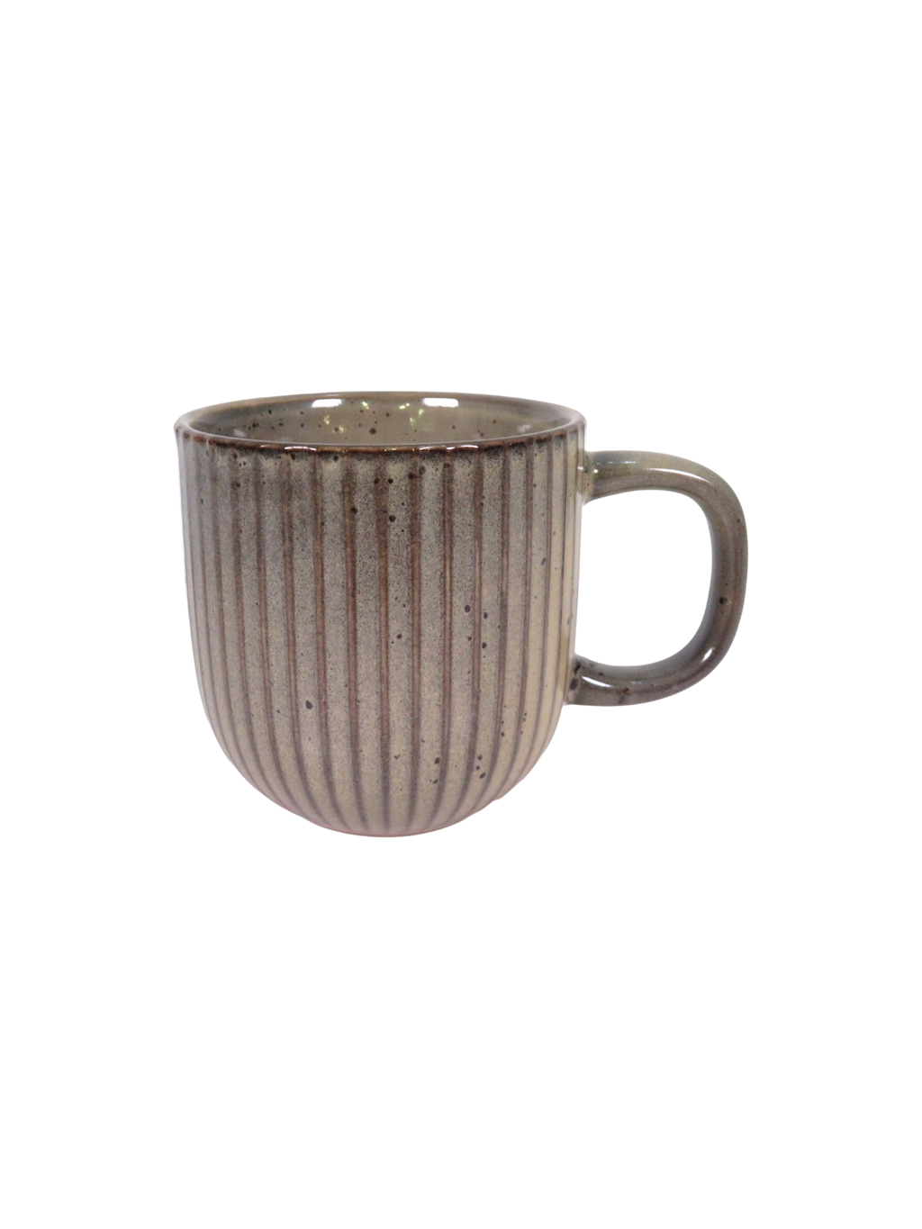 Reactive Glaze Striped Edge Hug Mug