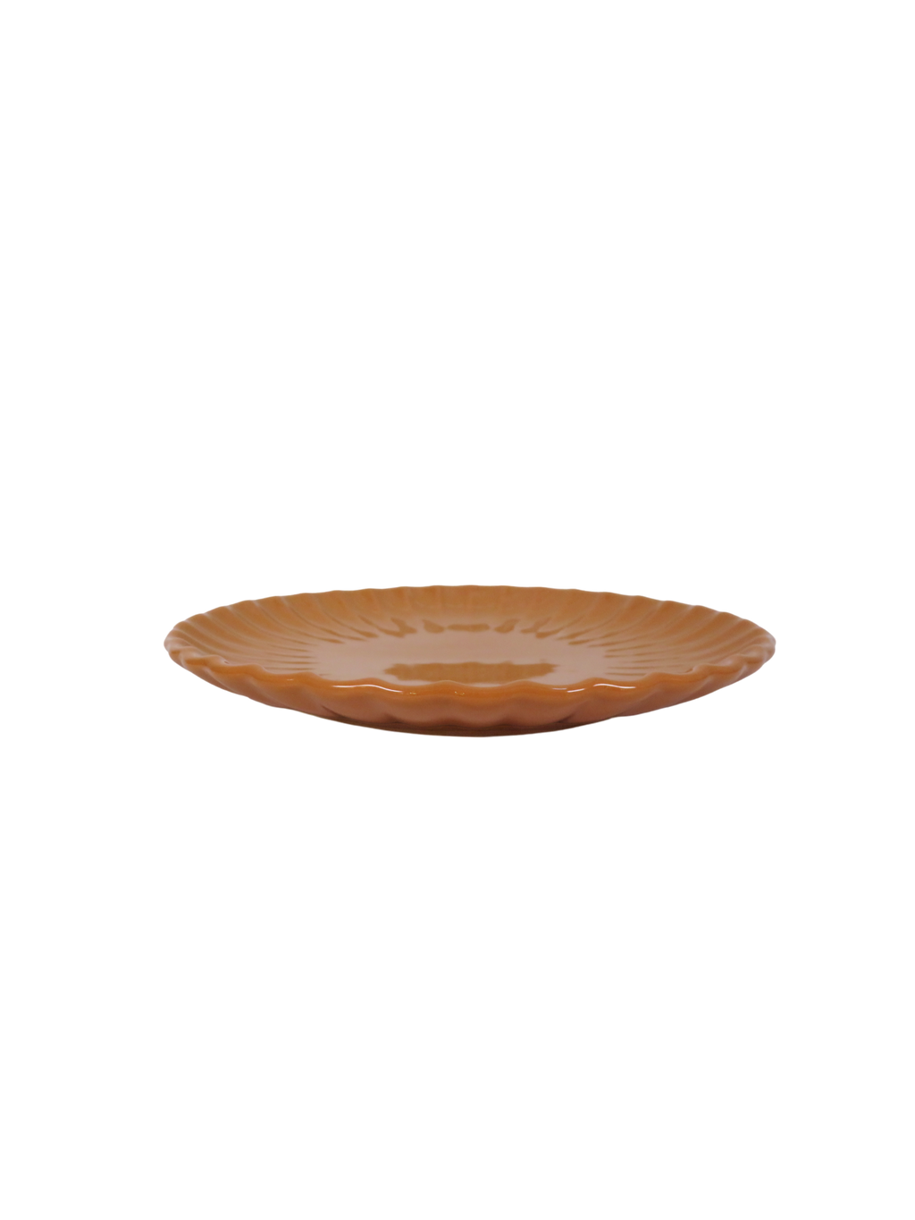Scalloped Side Plate - Rust