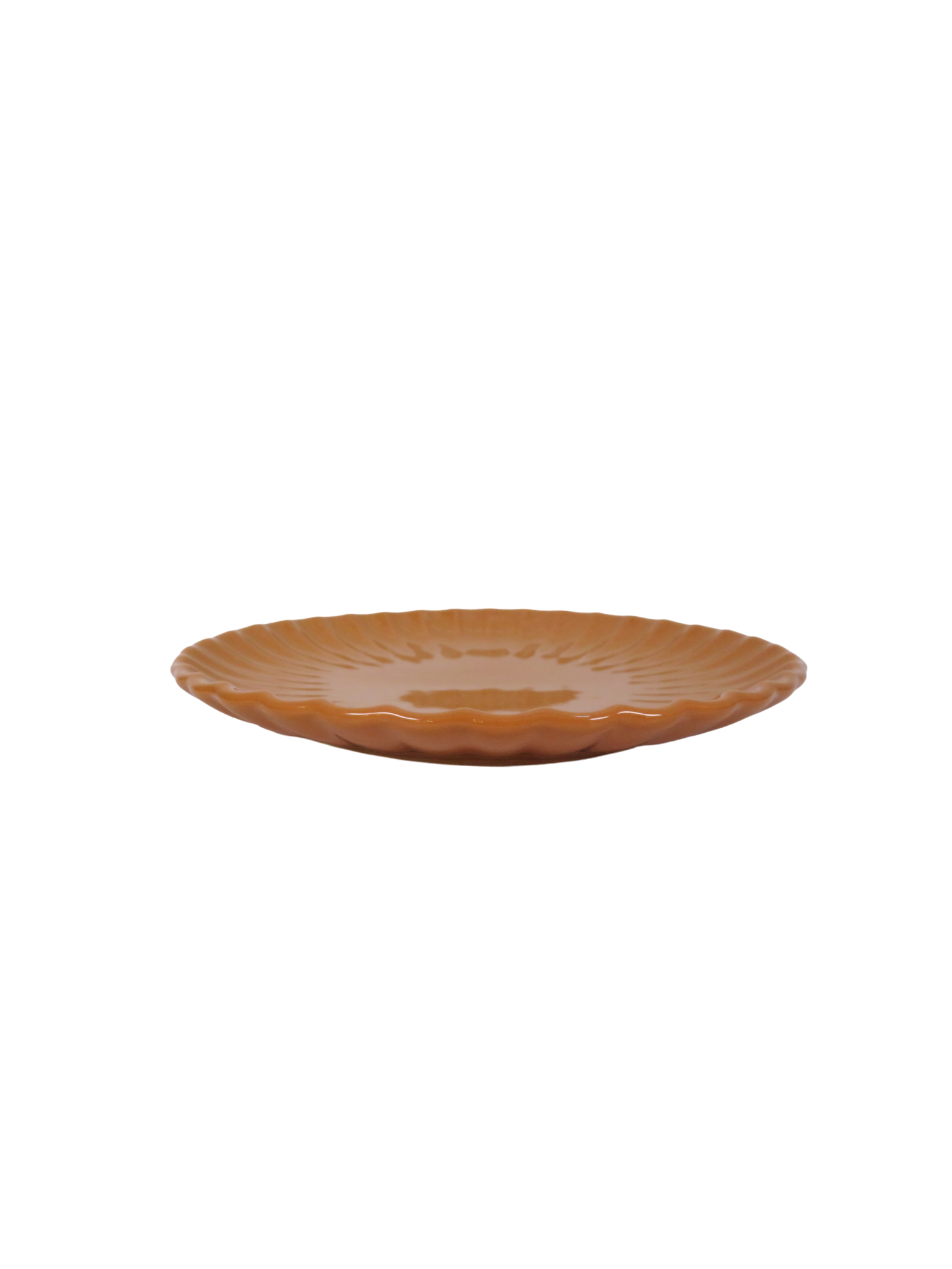 Scalloped Side Plate - Rust