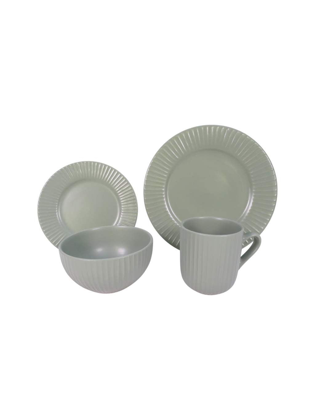 Smithton Ribbed Dinner Set  - Stone