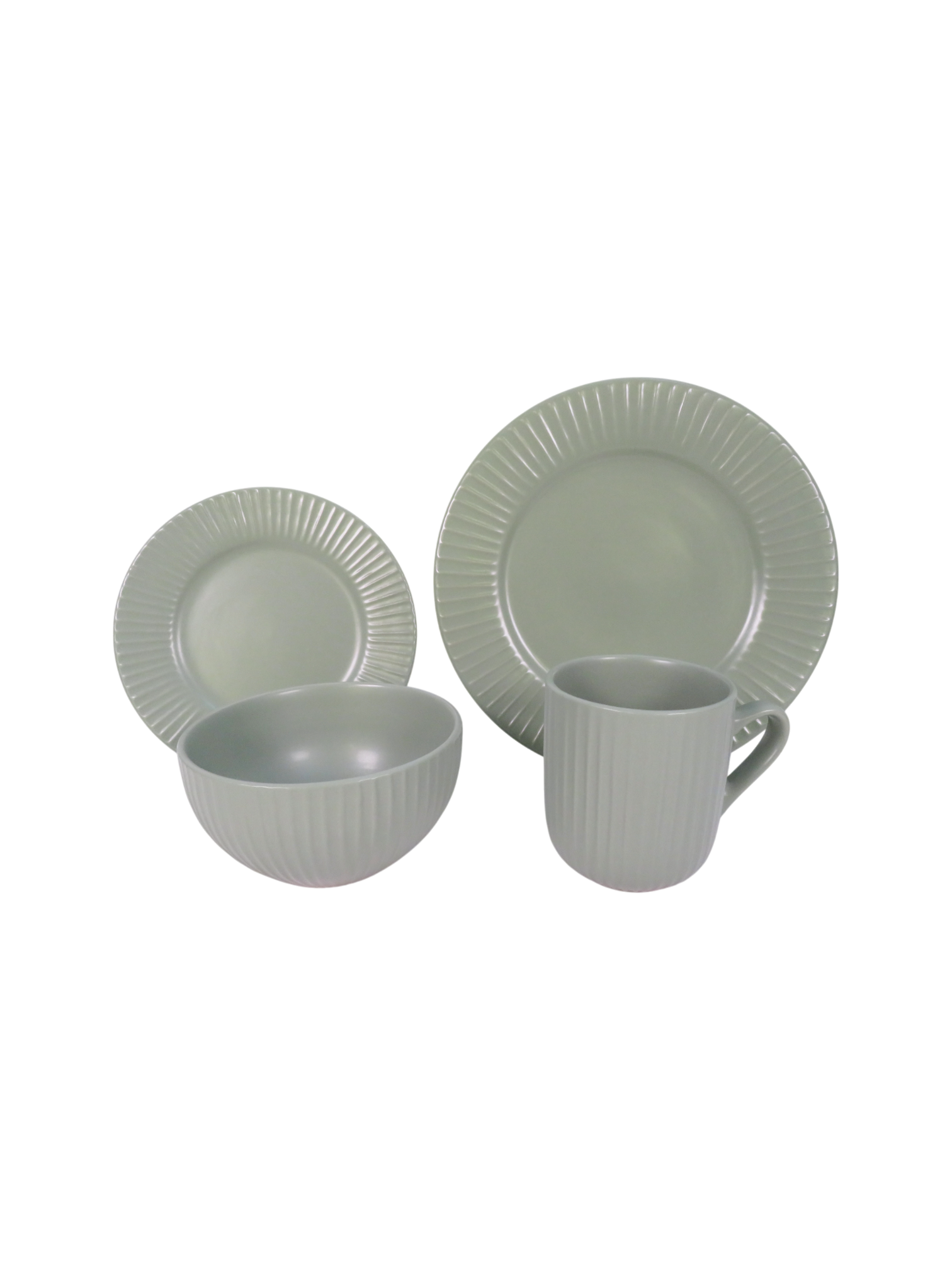 Smithton Ribbed Dinner Set  - Stone