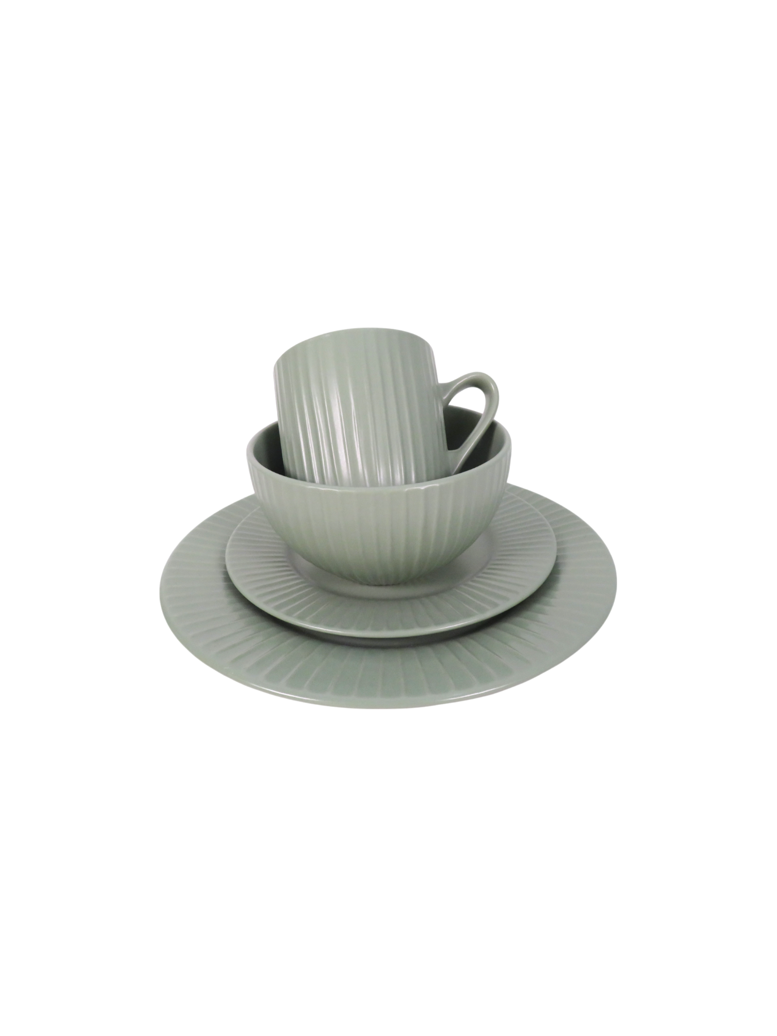 Smithton Ribbed Dinner Set  - Stone