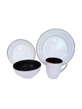 Dewdrop Dinner Set - White
