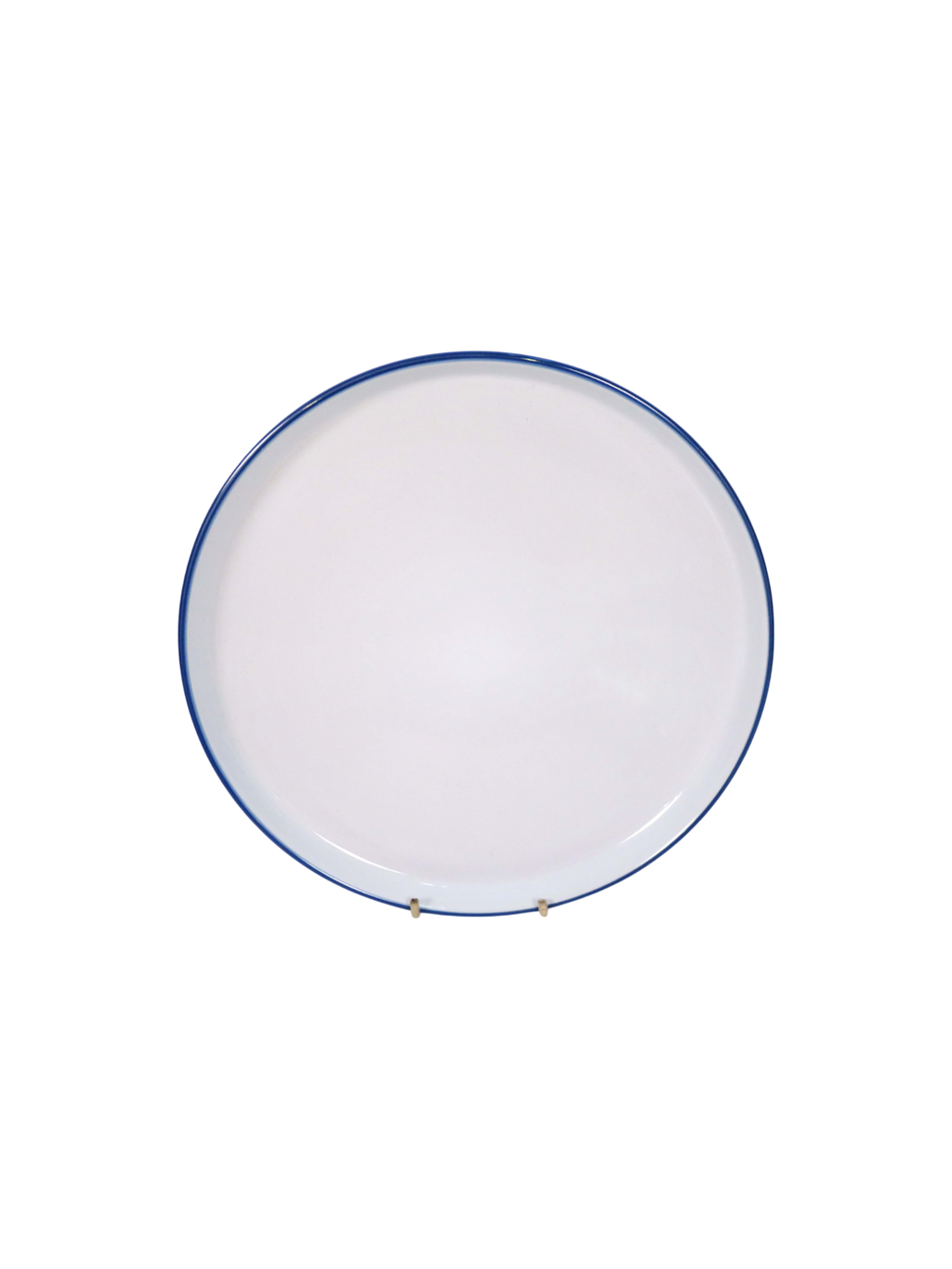 Blue Trimmed Dinner Set - White