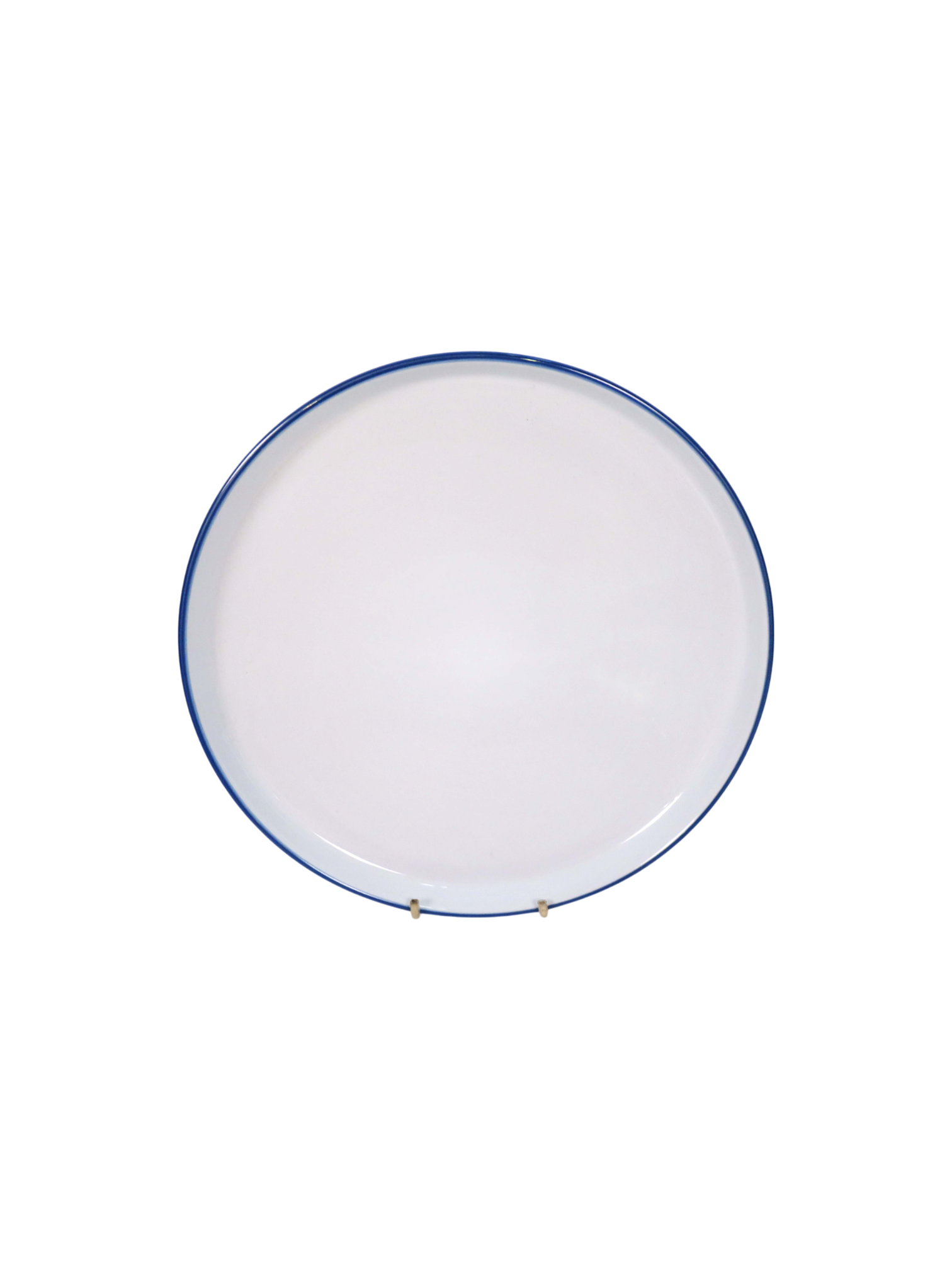 Blue Trimmed Dinner Set - White