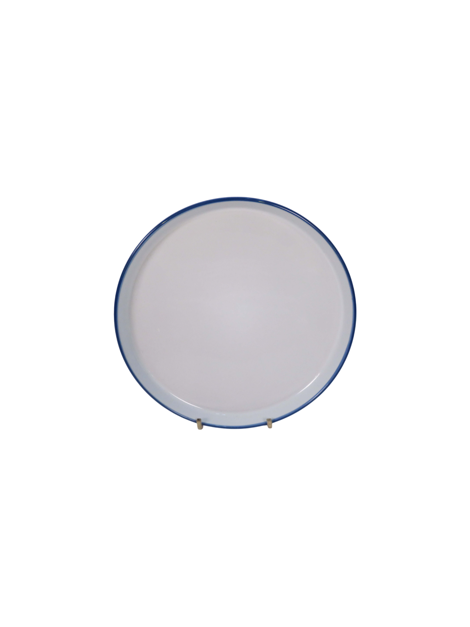 Blue Trimmed Dinner Set - White