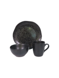 Burnie Reactive Speckle Glaze Dinner Set - Charcoal