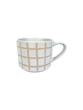 Cream Grid Mug