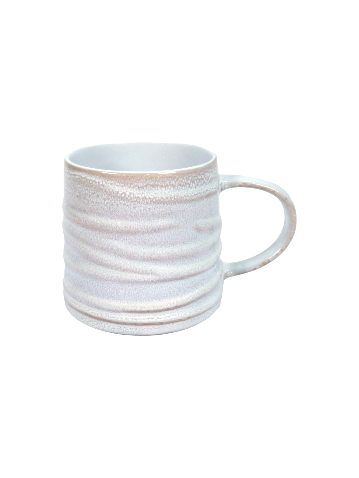 Reactive Glaze Textured Mug - White