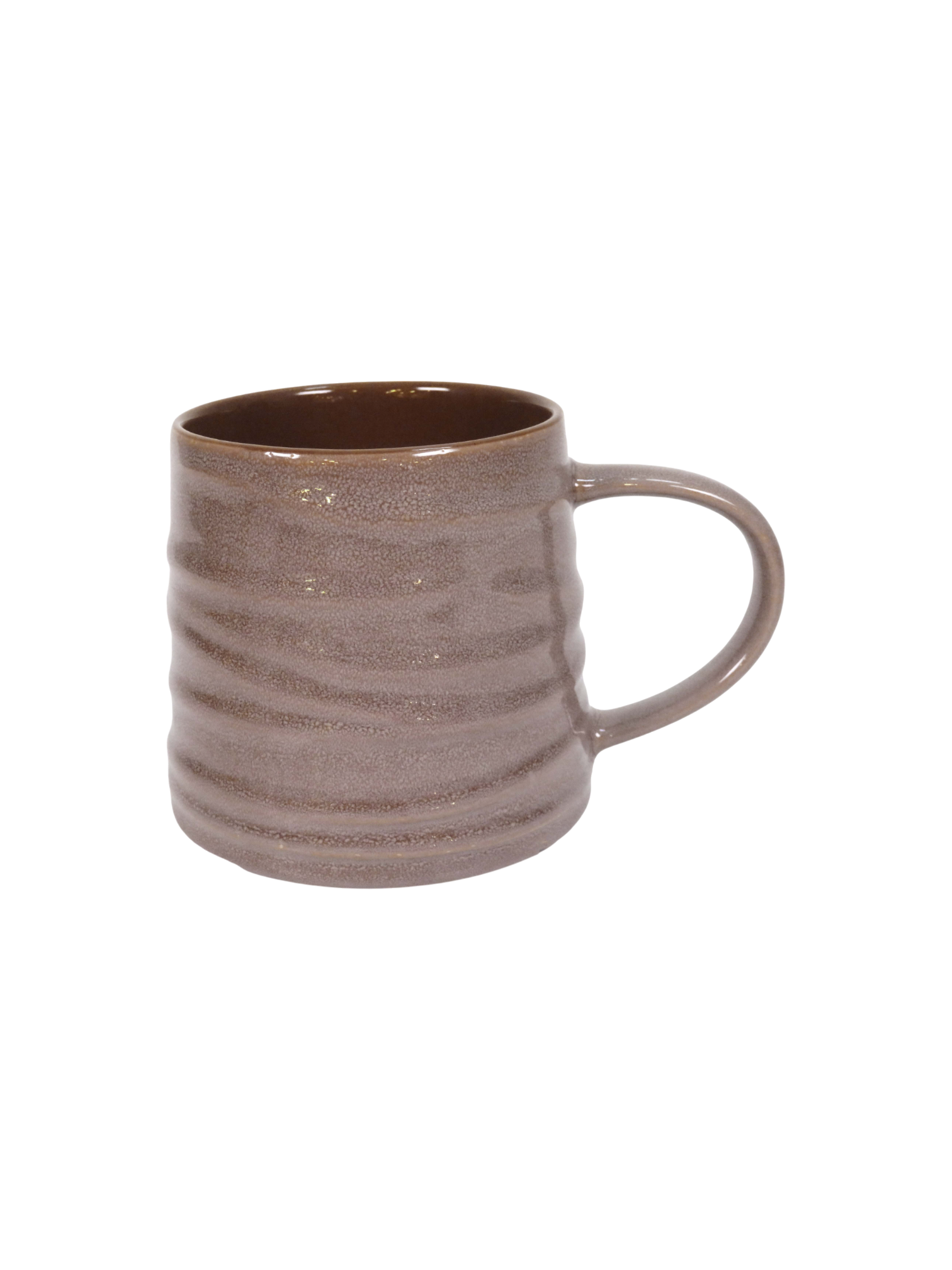 Reactive Glaze Textured Mug - Brown